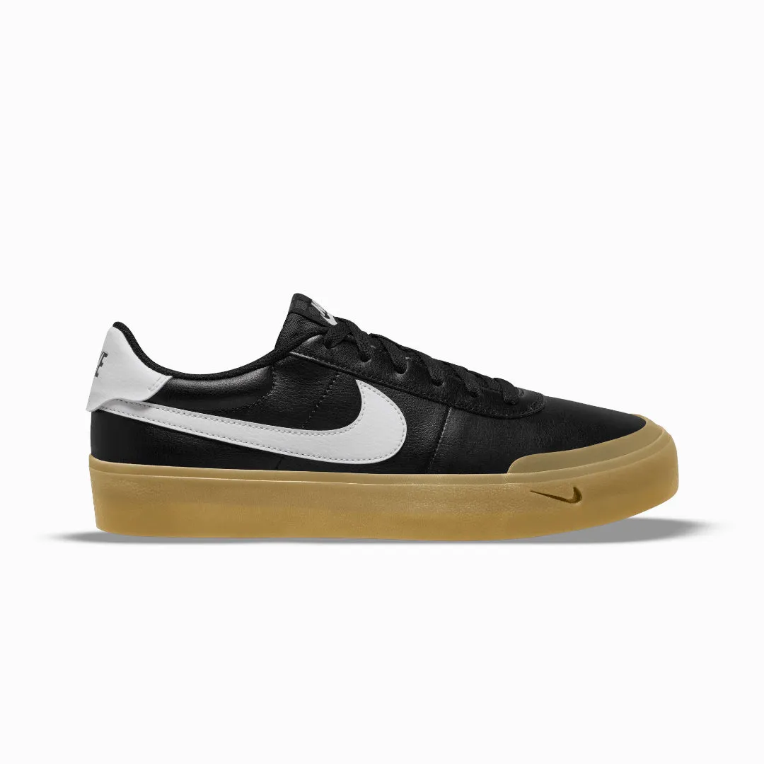 Ankle Strap Chill Outfit Nike | COURT SHOT { BLACK/WHITE-GUM LIGHT BROWN