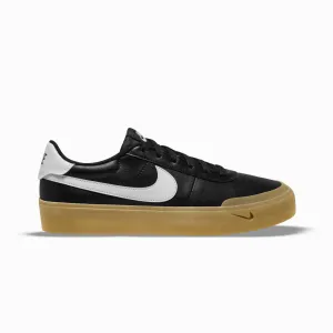 Non-marking sole Nike | COURT SHOT { BLACK/WHITE-GUM LIGHT BROWN