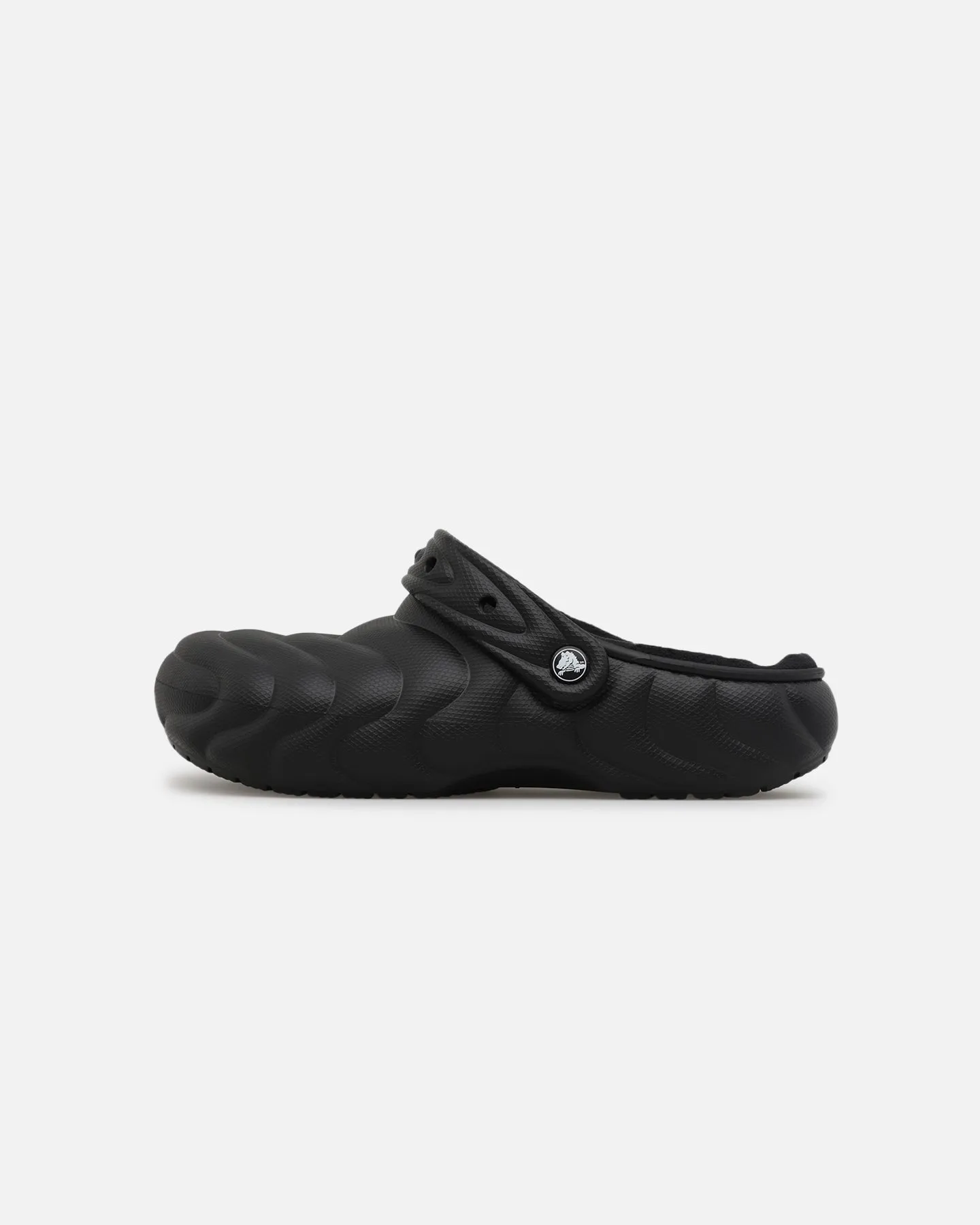 Soft Neutral Crocs Classic Lined Over Puff Clog Black