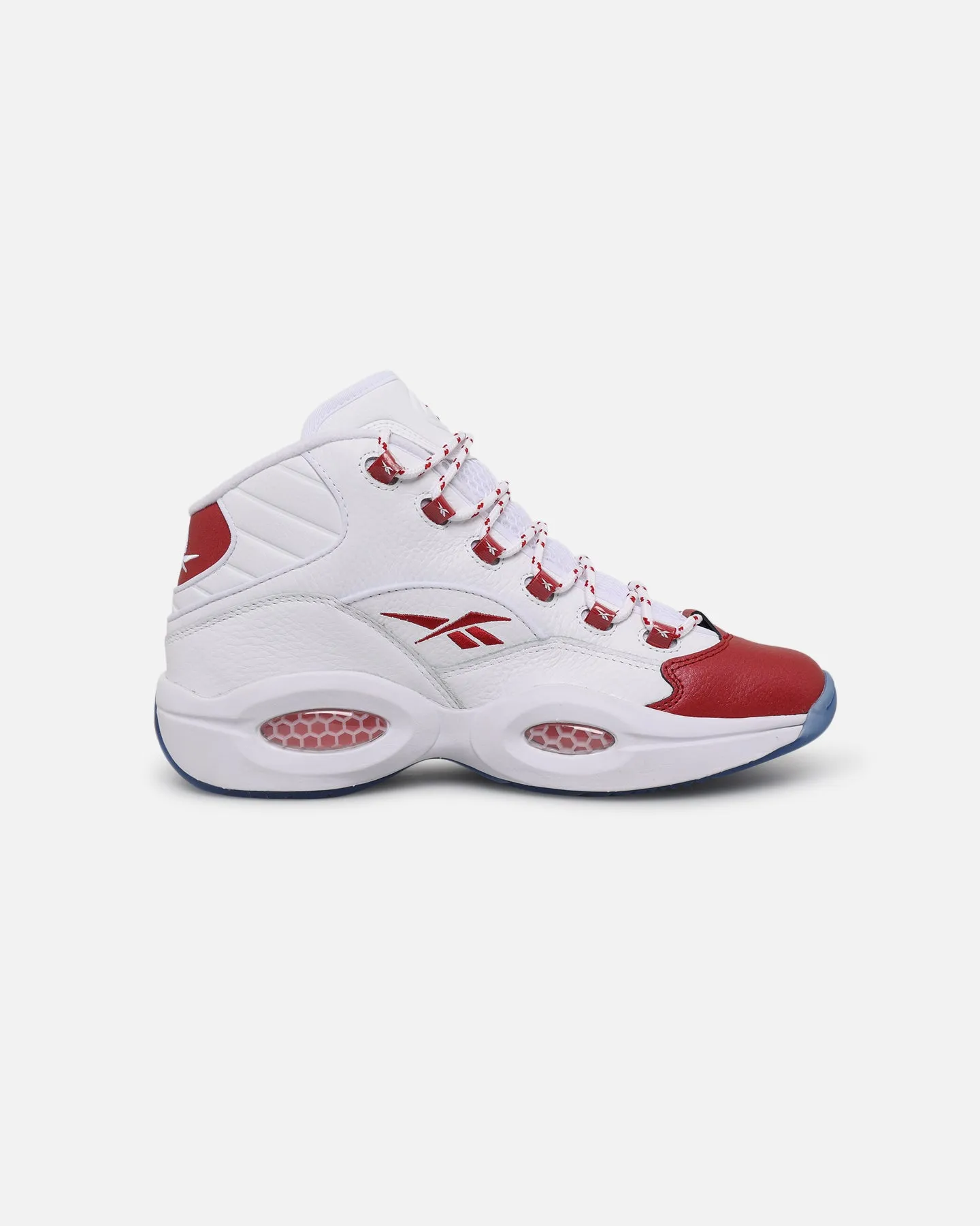 Reebok Question Mid White/Red Rain Safe Slip On Style