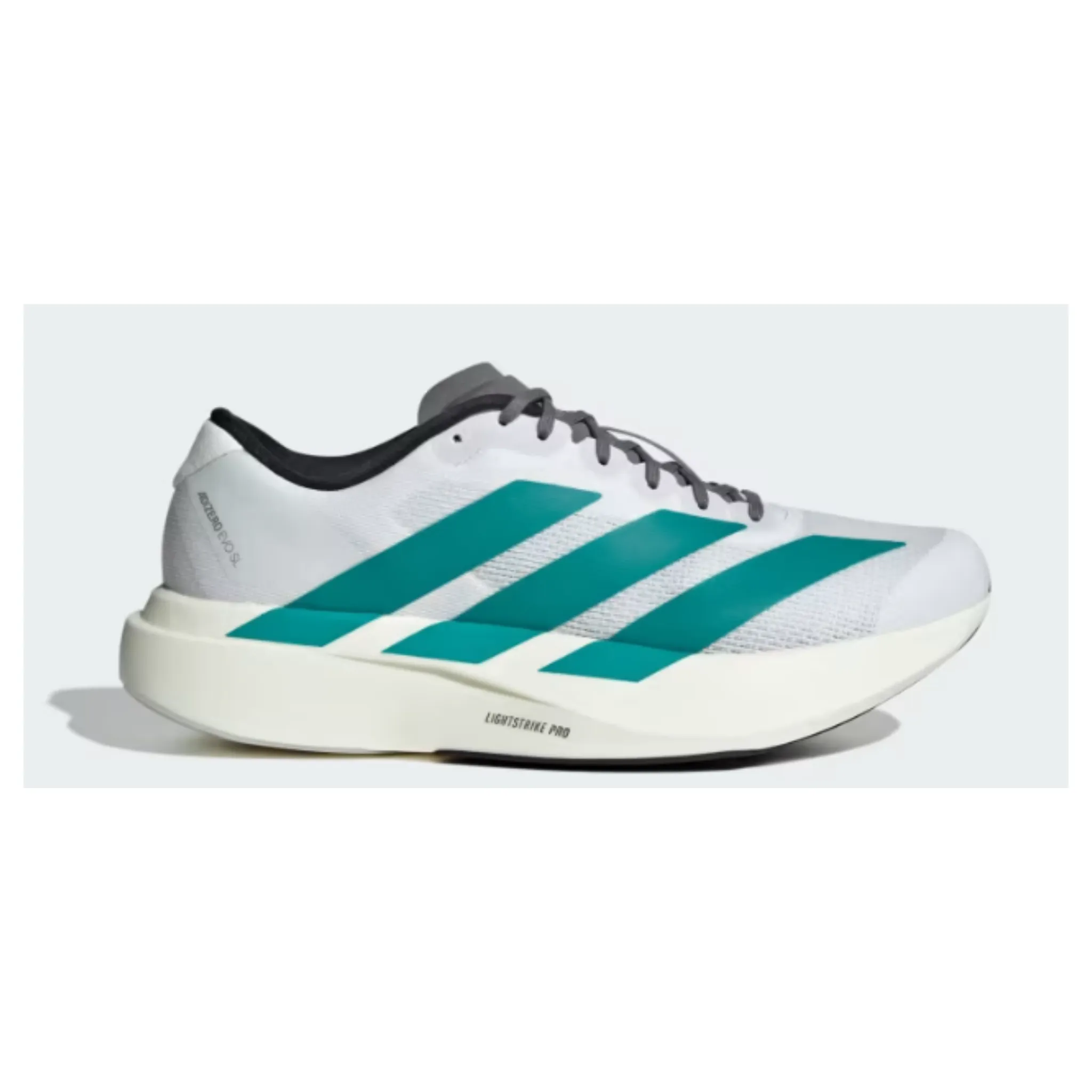 MEN'S ADIZERO EVO SL - D - WHITE/PURE TEAL/GREY FOUR Pool Time Comfort Enhancement