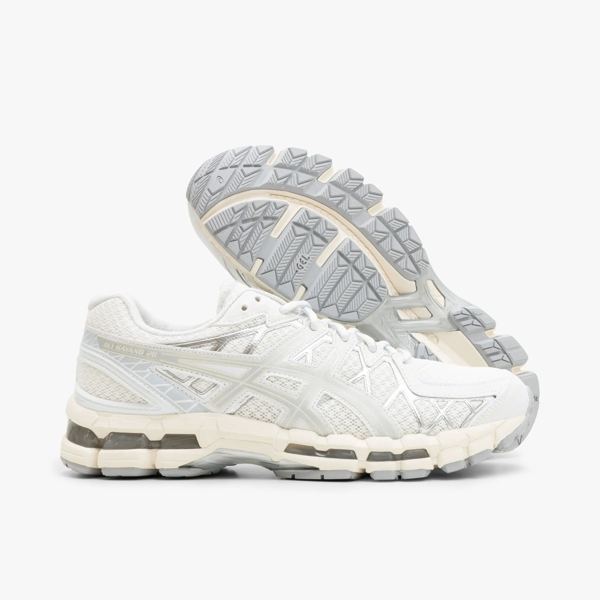 ASICS Gel-Kayano 20 White / Pure Silver speed development running shoe promotion mud - resistant shoes