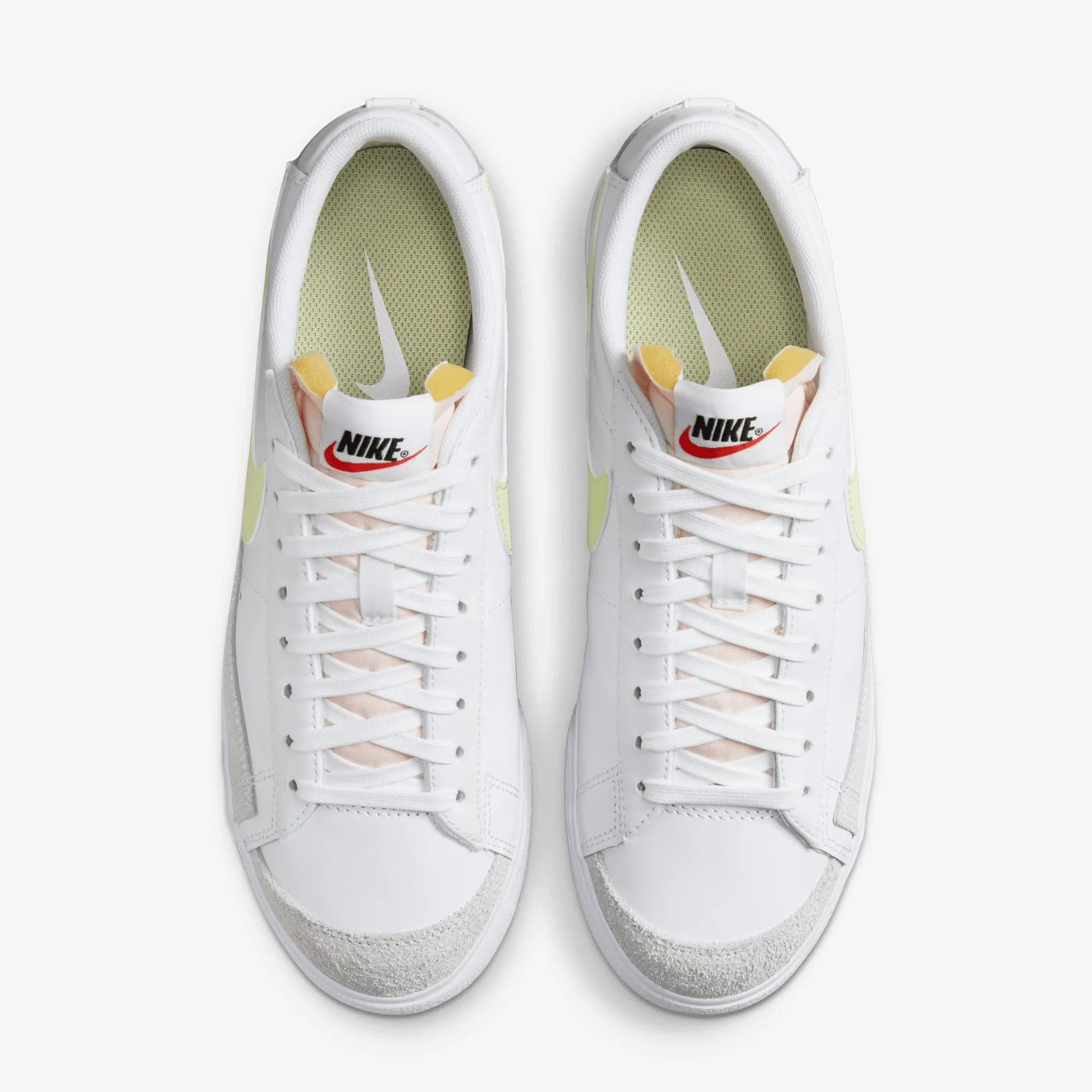 NIKE | BLAZER LOW PLATFORM { WHITE/LIFE LIME-TM ORANGE-BLACK Support Sole Comfy Days