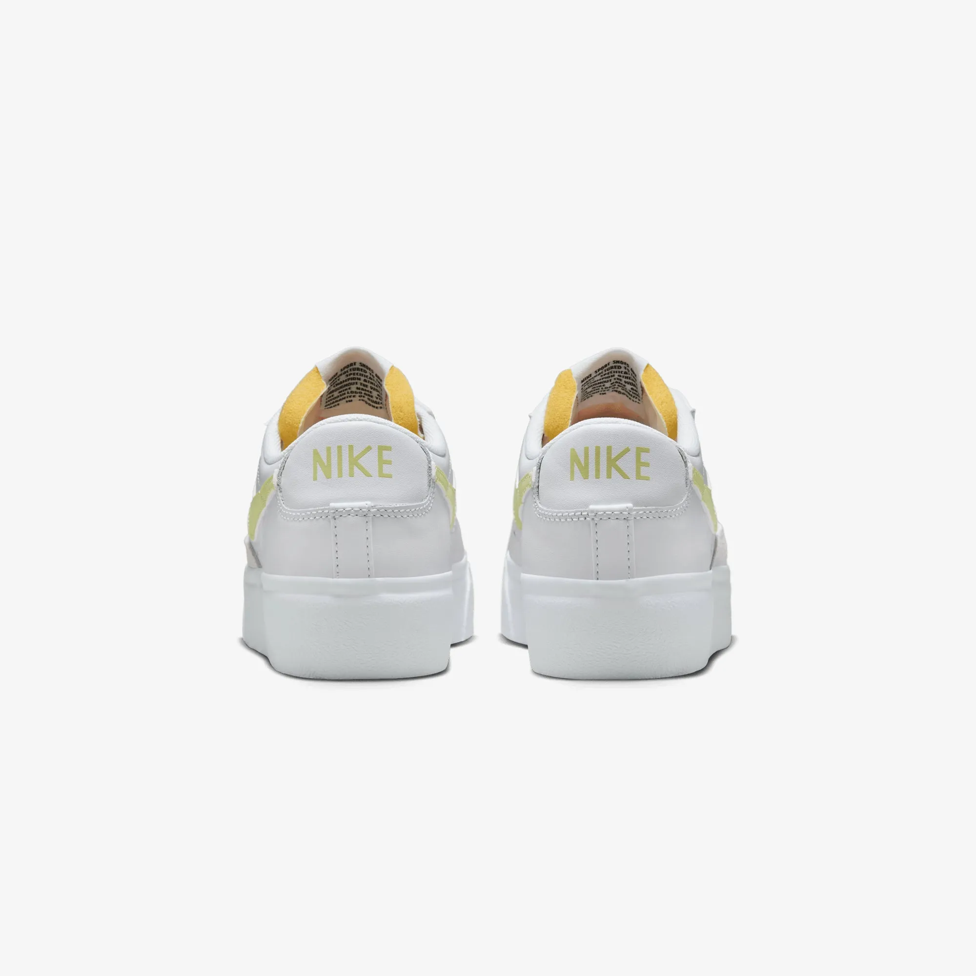 Slip Assist Odor Control Fabric NIKE | BLAZER LOW PLATFORM { WHITE/LIFE LIME-TM ORANGE-BLACK