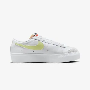 NIKE | BLAZER LOW PLATFORM { WHITE/LIFE LIME-TM ORANGE-BLACK Canvas Fabric Full-Support