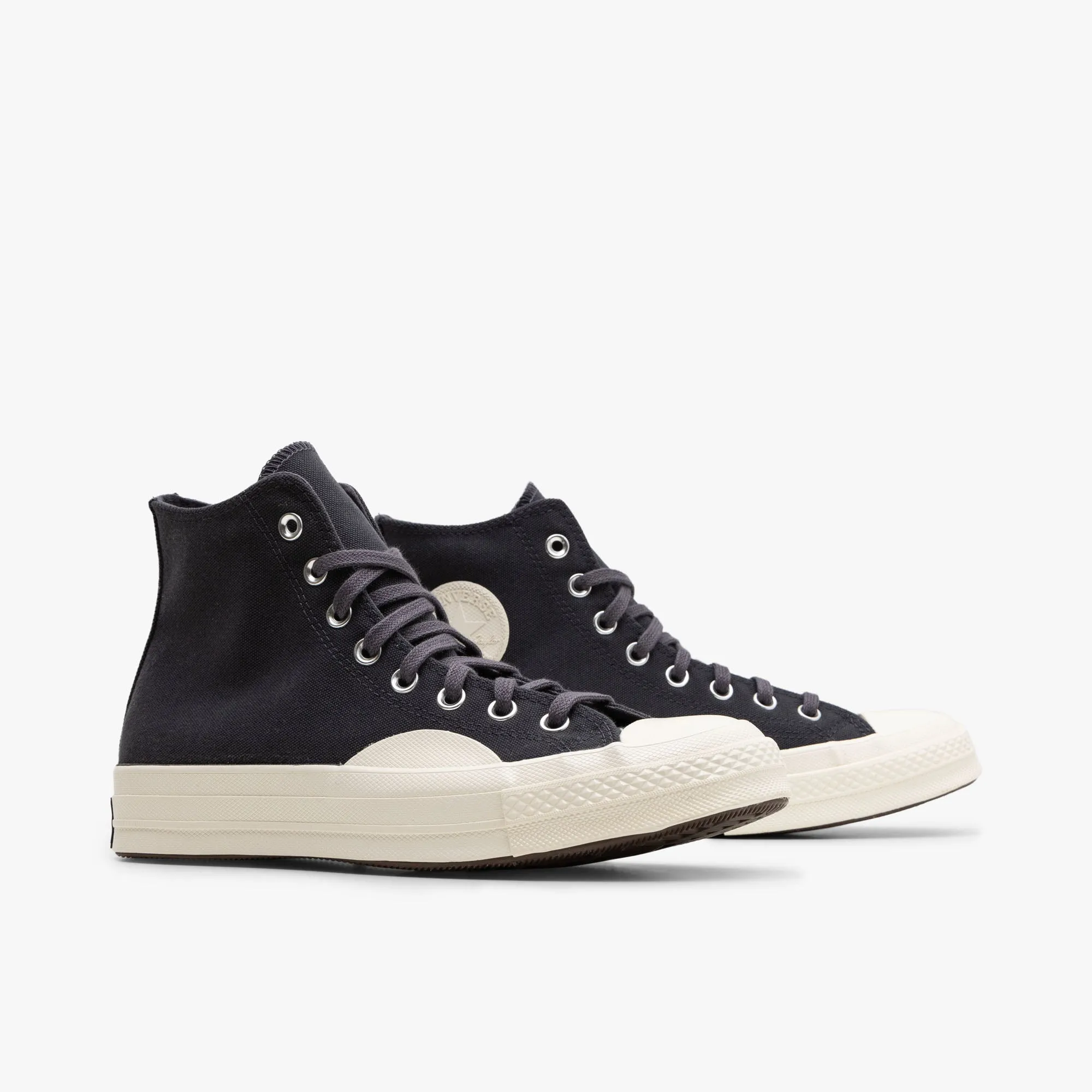 Flat Sole Converse Chuck 70 Textured Hi / Plum Cove / Black - Egret