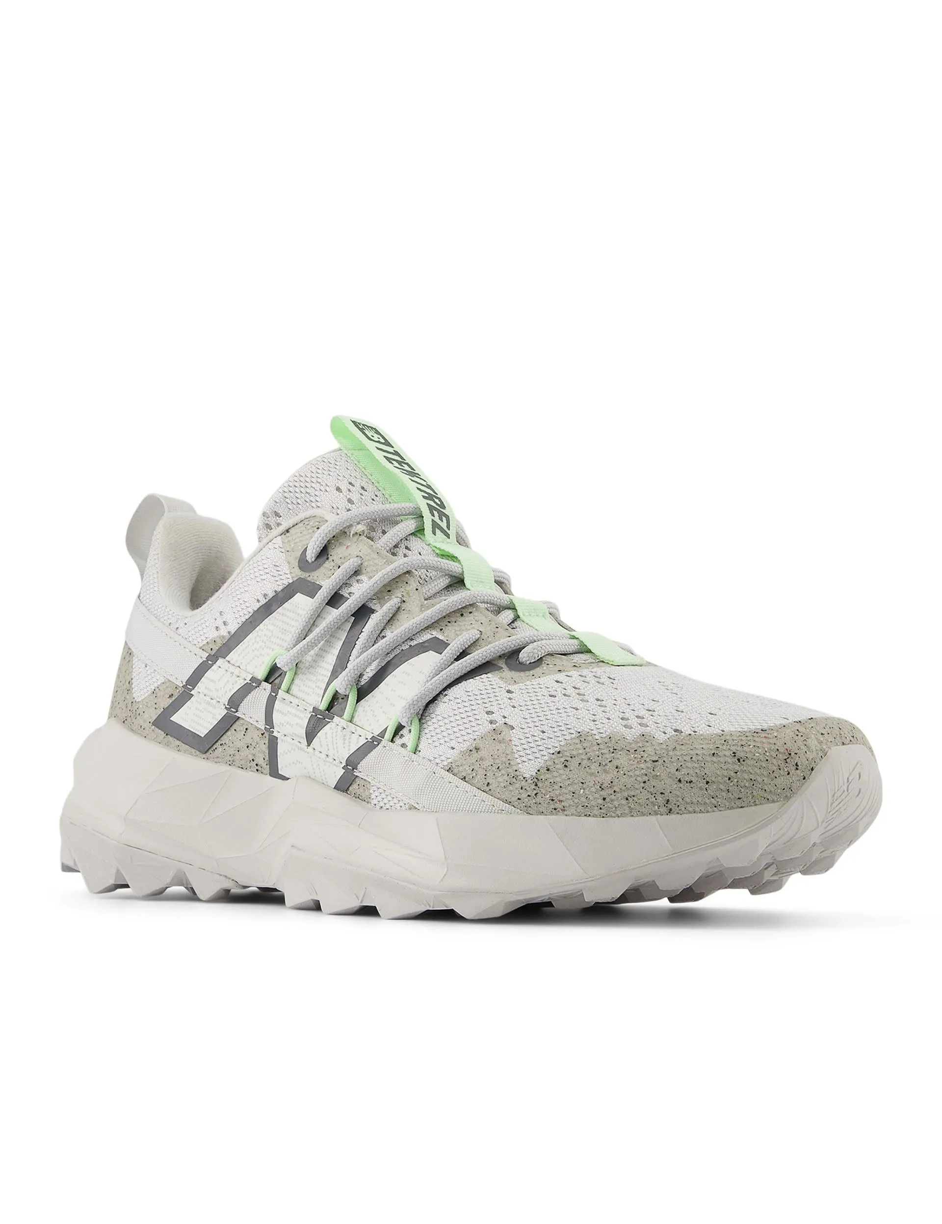 Tektrel Shoes - Grey Matter running in a jungle area shoes