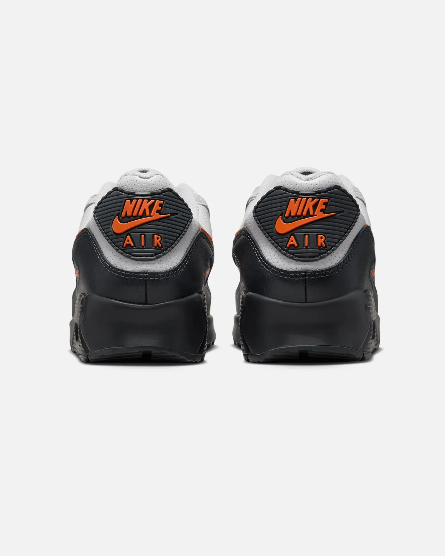 Nike Air Max 90 Grey/Orange Collar Padding Adjustable Lace System