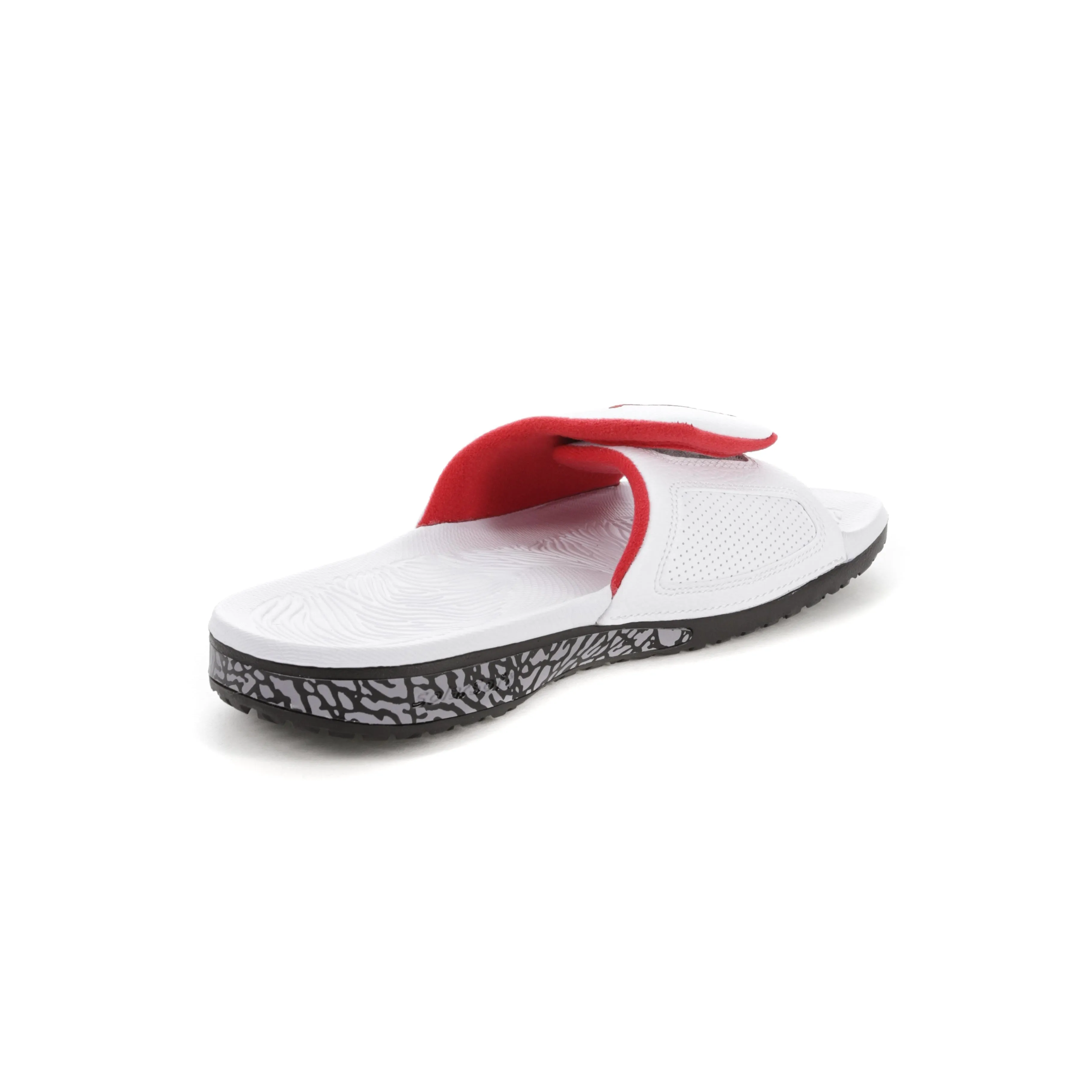 slow walk Swim Edge Jordan Hydro III Retro Slide White/Red/Black
