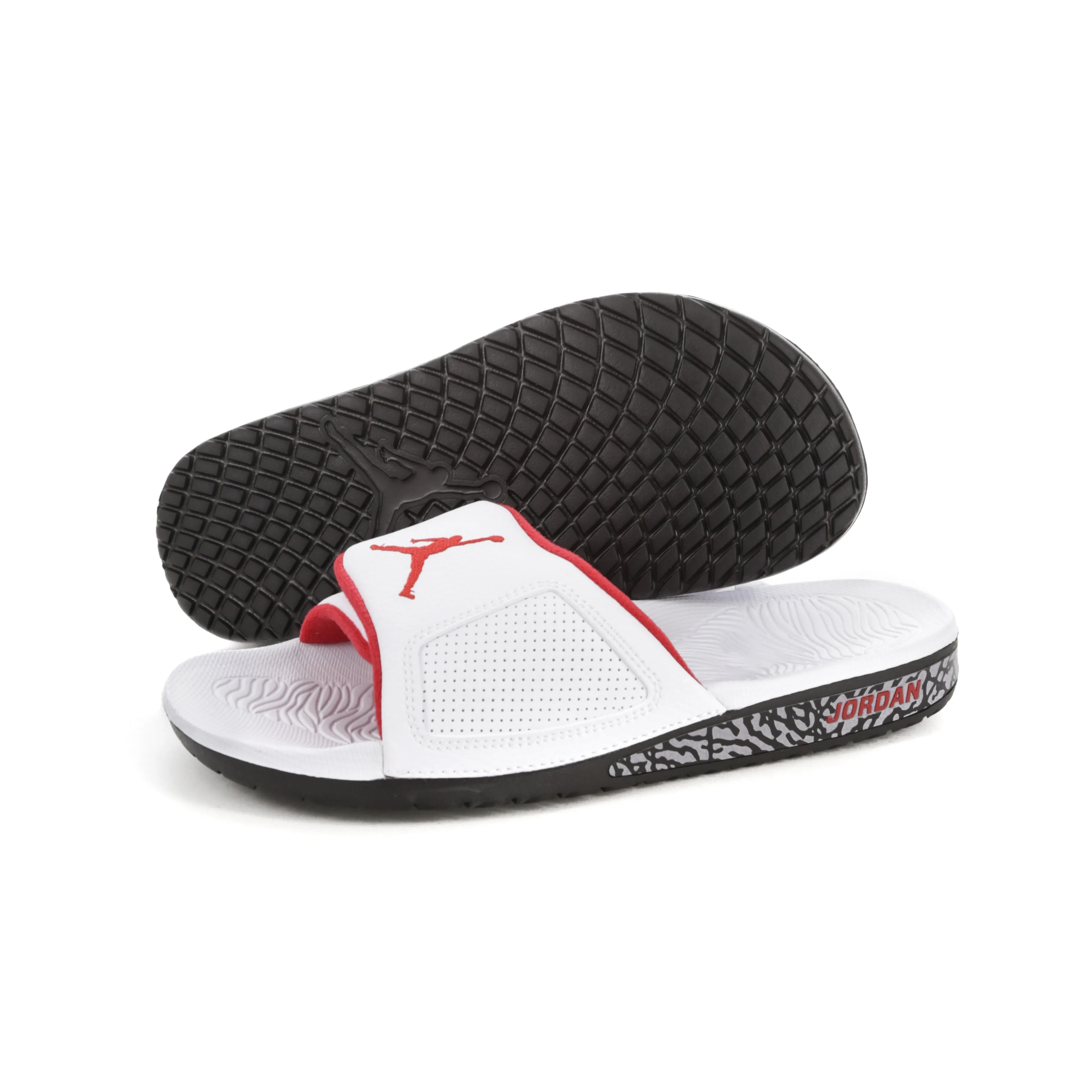 Heel Safe Jordan Hydro III Retro Slide White/Red/Black