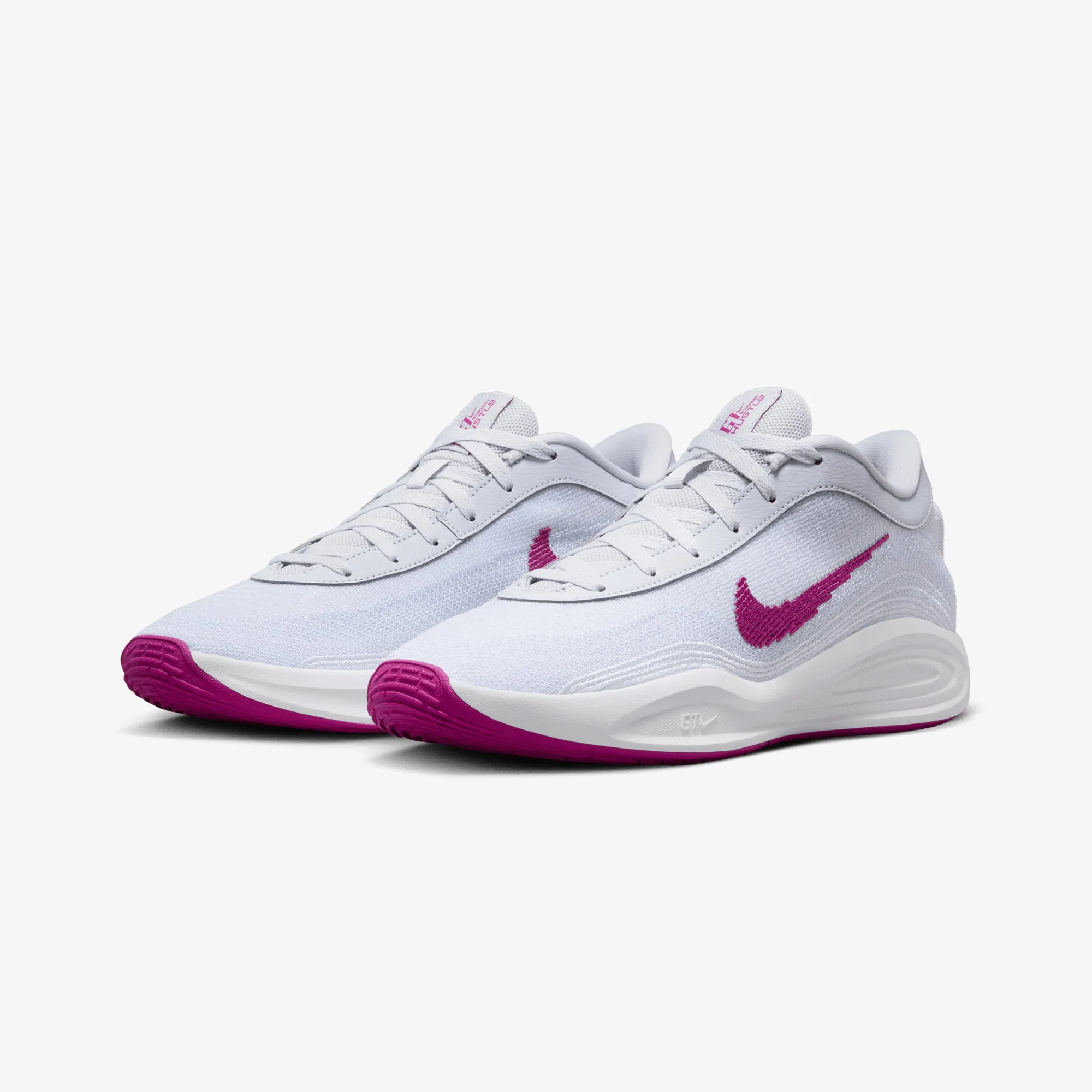 NIKE | G.T. HUSTLE ACADEMY EP { PURE PLATINUM/HOT FUCHSIA-WHITE All Use