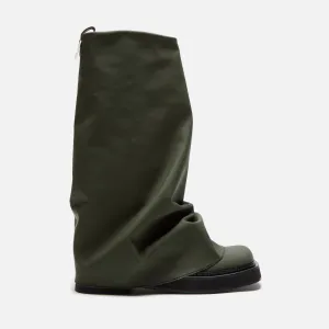 The Attico Robin Combat Boot - Bottle Green Low Rise