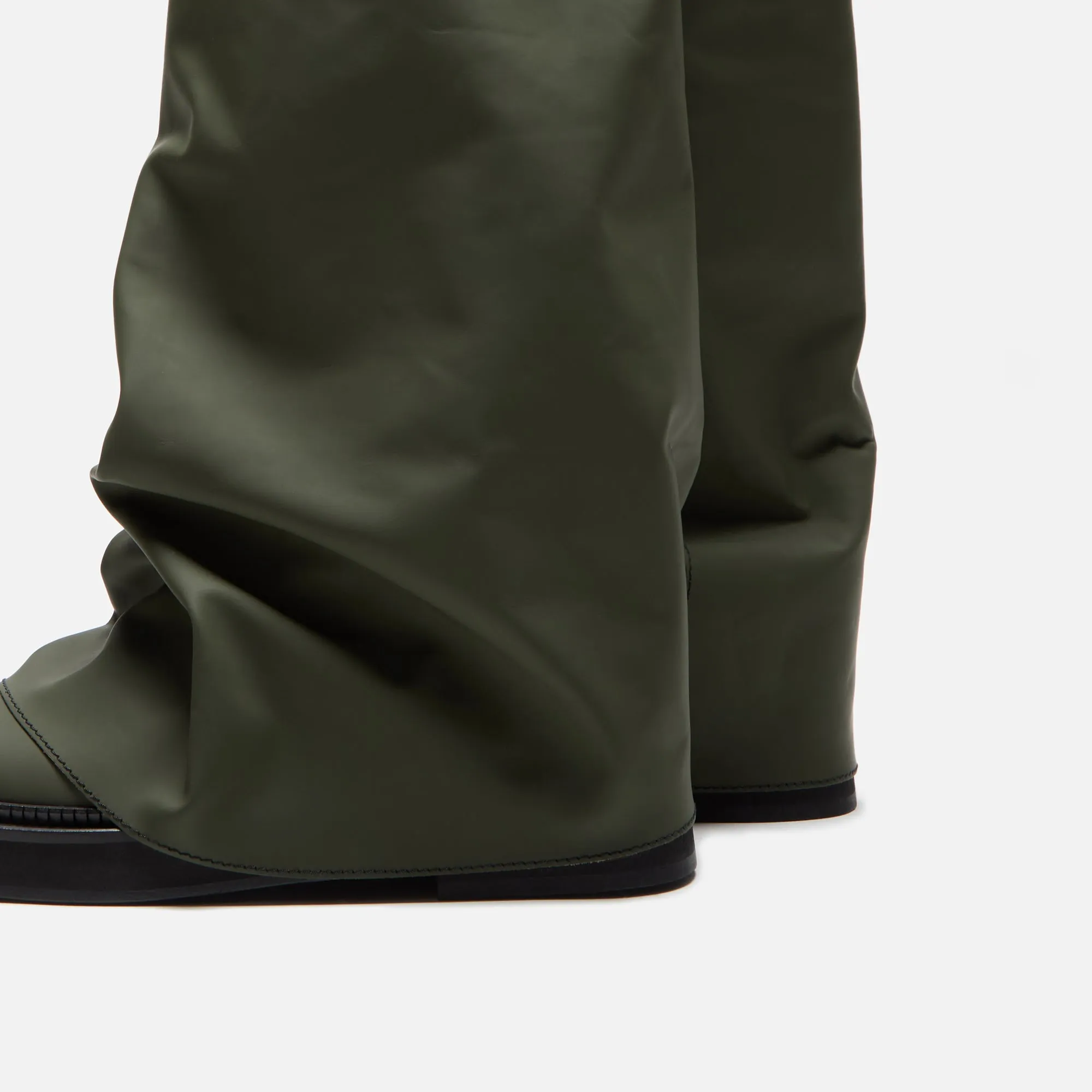 The Attico Robin Combat Boot - Bottle Green Supportive Fit