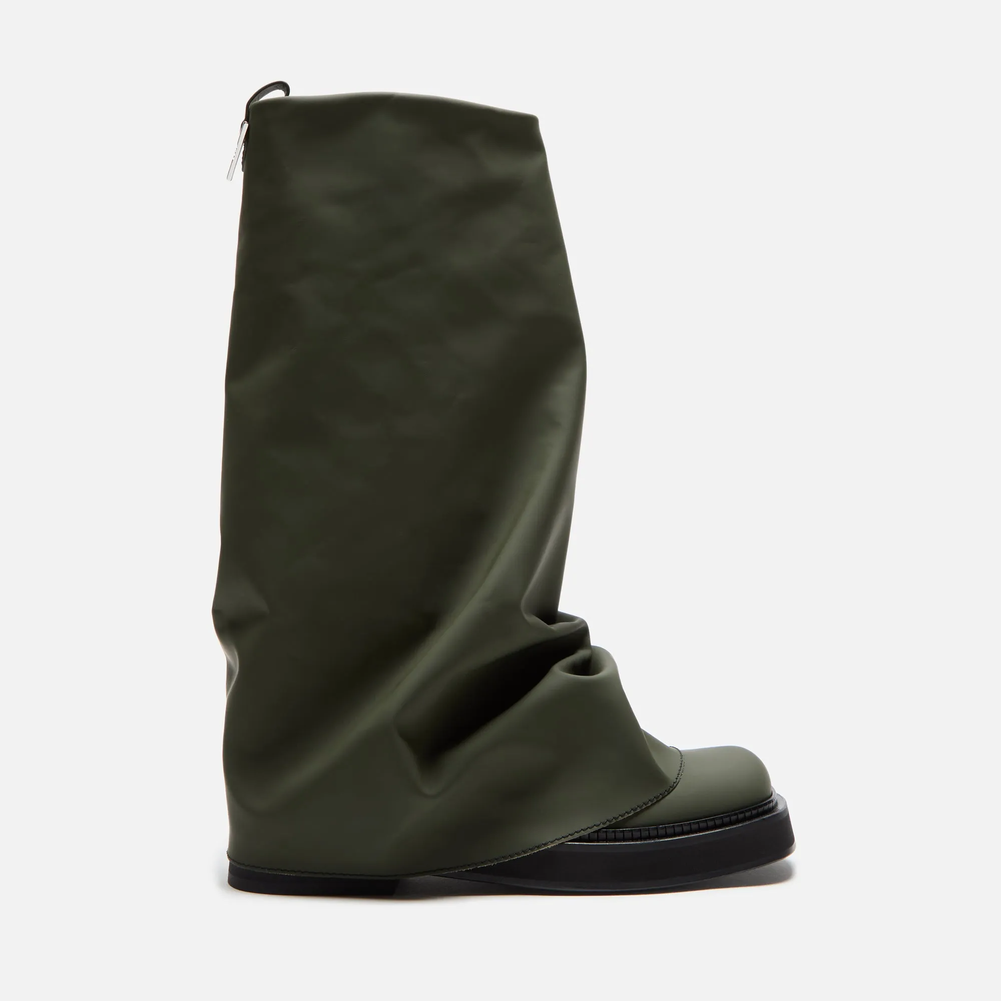 The Attico Robin Combat Boot - Bottle Green Low Rise