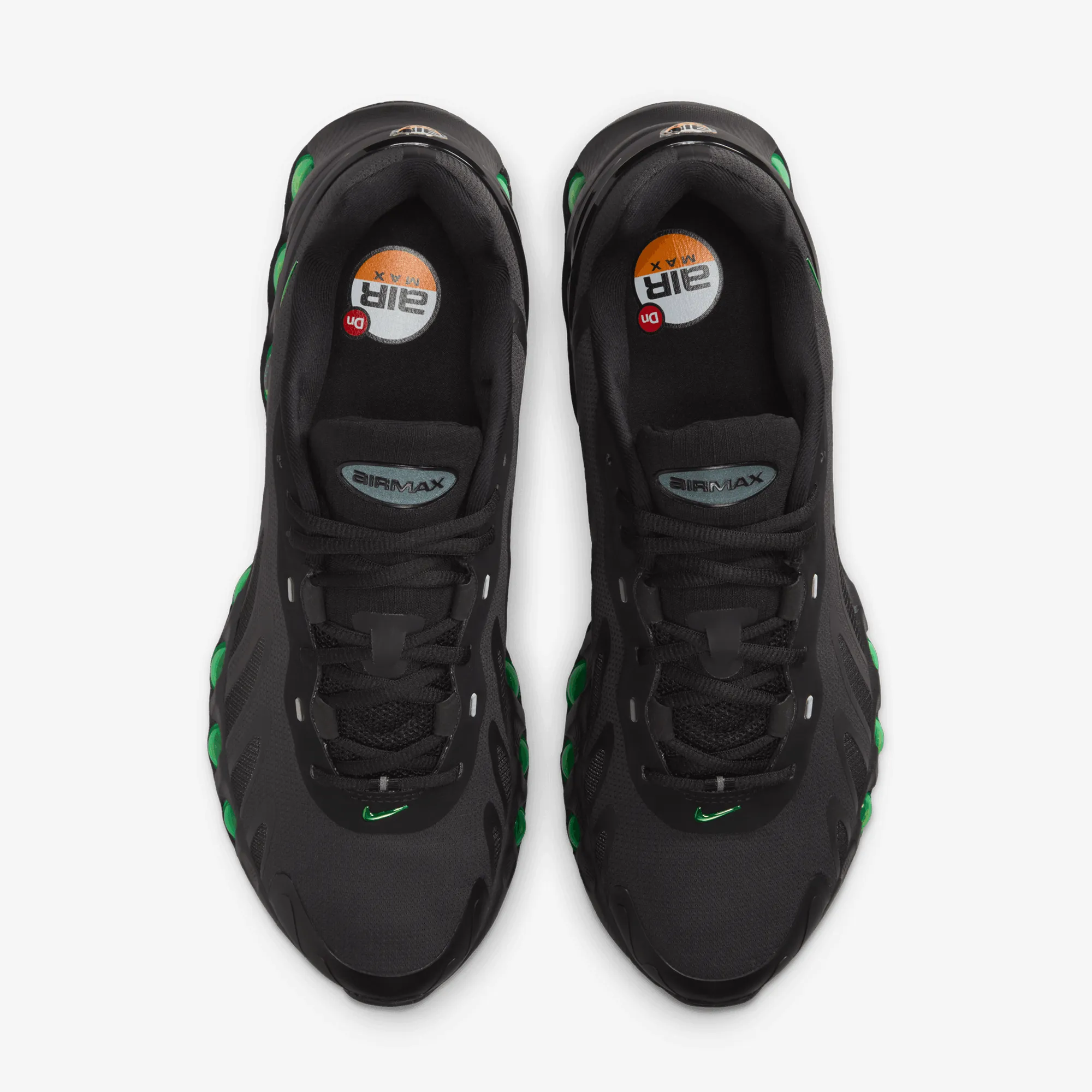 Stitchless Construction Heat Dissipating Nike | AIR MAX DN8 { BLACK/GREEN STRIKE-DK SMOKE GREY-BLACK