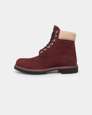 Padded collar Timberland 6" Premium Boot Burgundy Nubuck