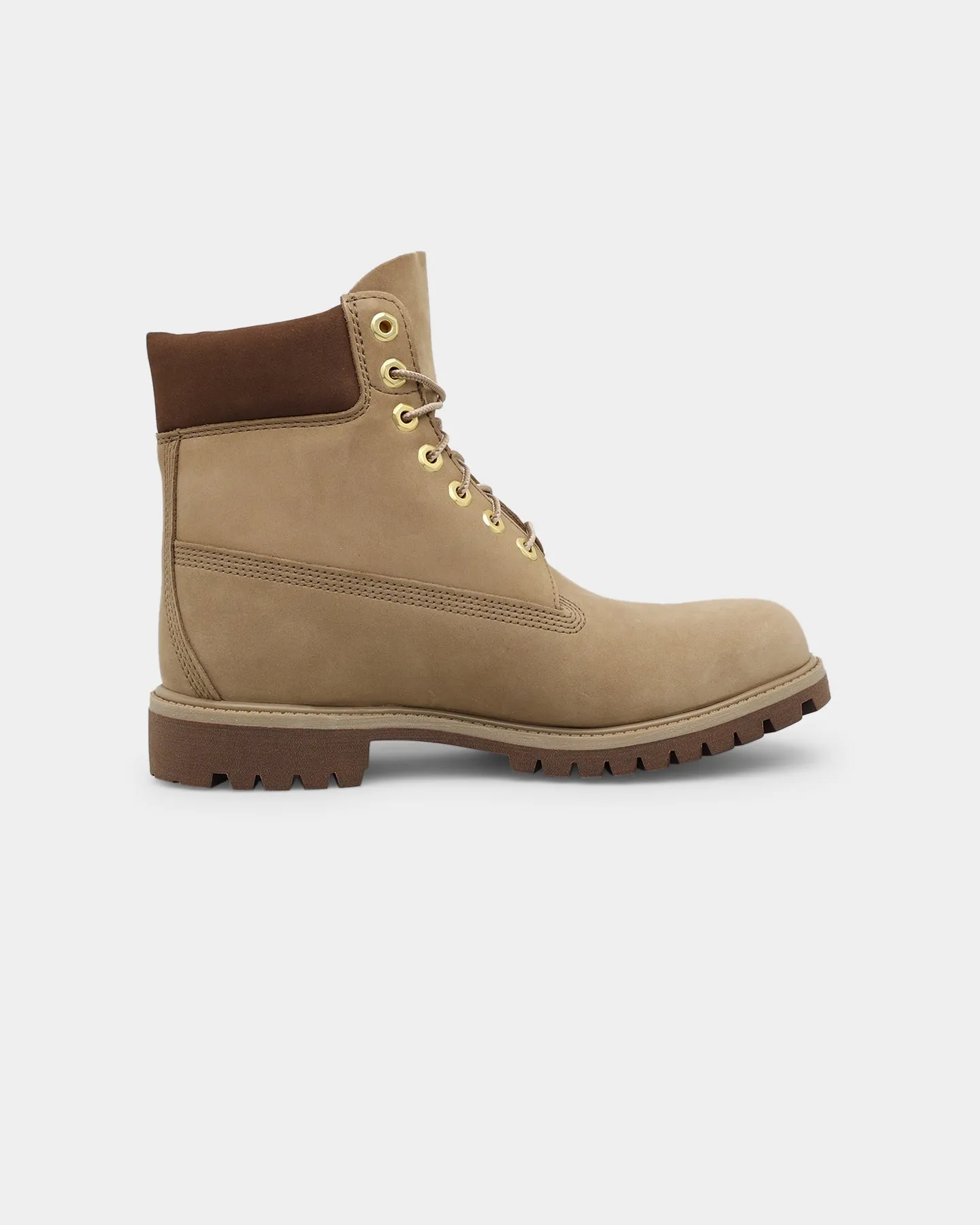 Leather Upper Elastic Timberland 6" Premium Boot Hummus