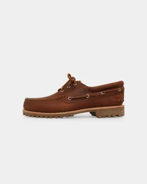 Timberland Authentics 3 Eye Classic Shoes Rust Full Grain Arch Care