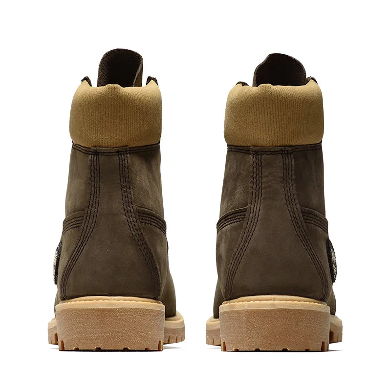 Energy return Wide Sole Timberland Premium 6" Lace Up Waterproof Boot - Dark Brown/Nubuck Olive