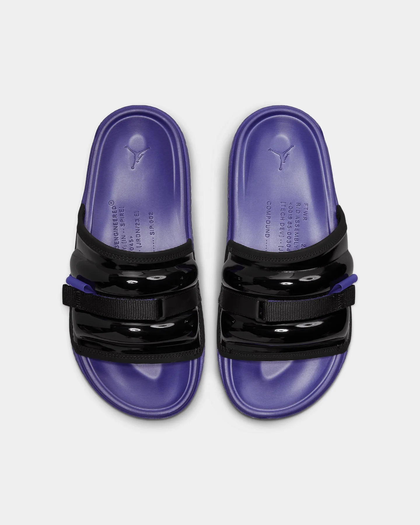 Vintage Mood Jordan Super Play Slides Black/White-Dark Concord