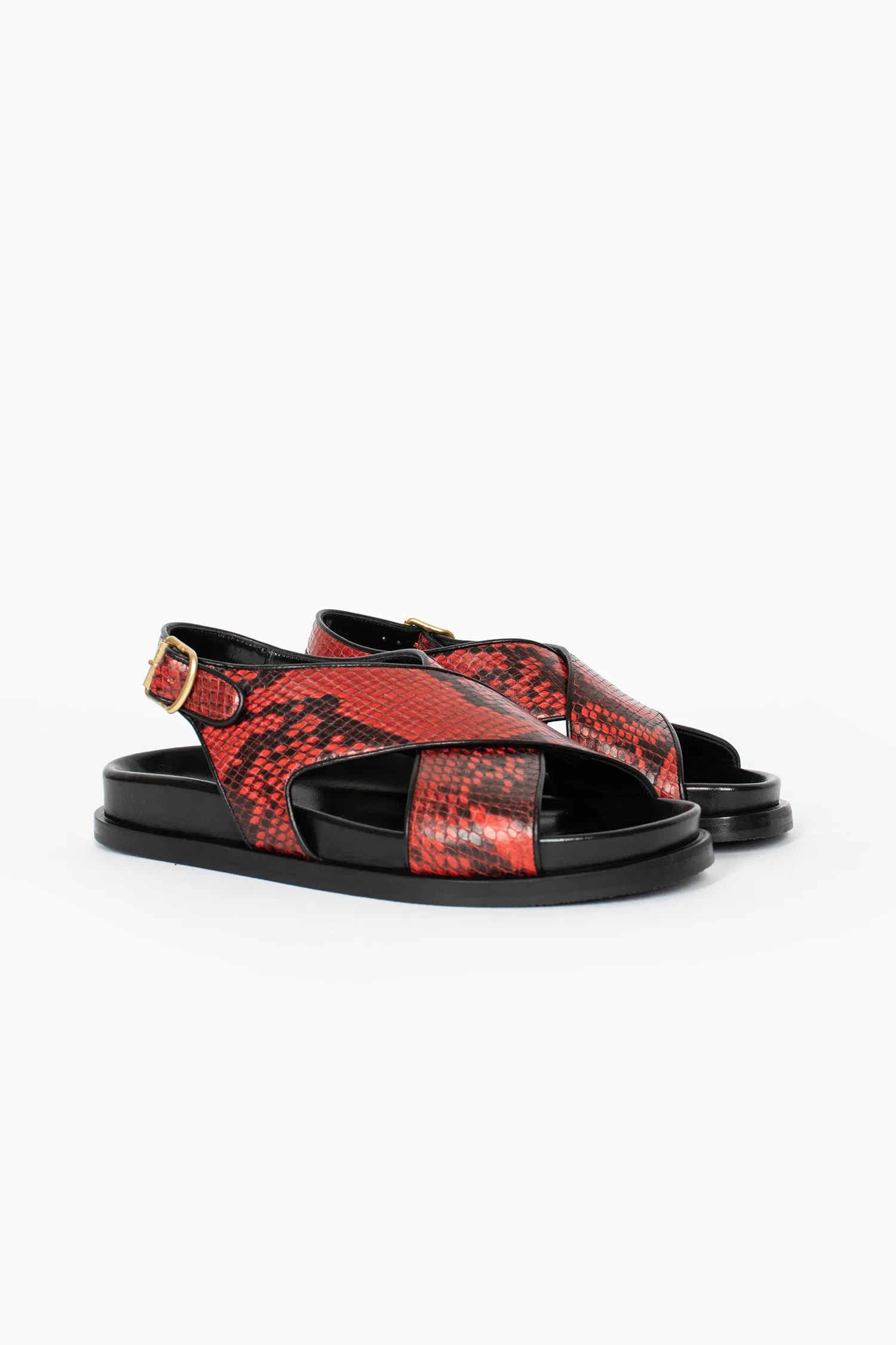 Snake Print Sandals Vermillion School Day