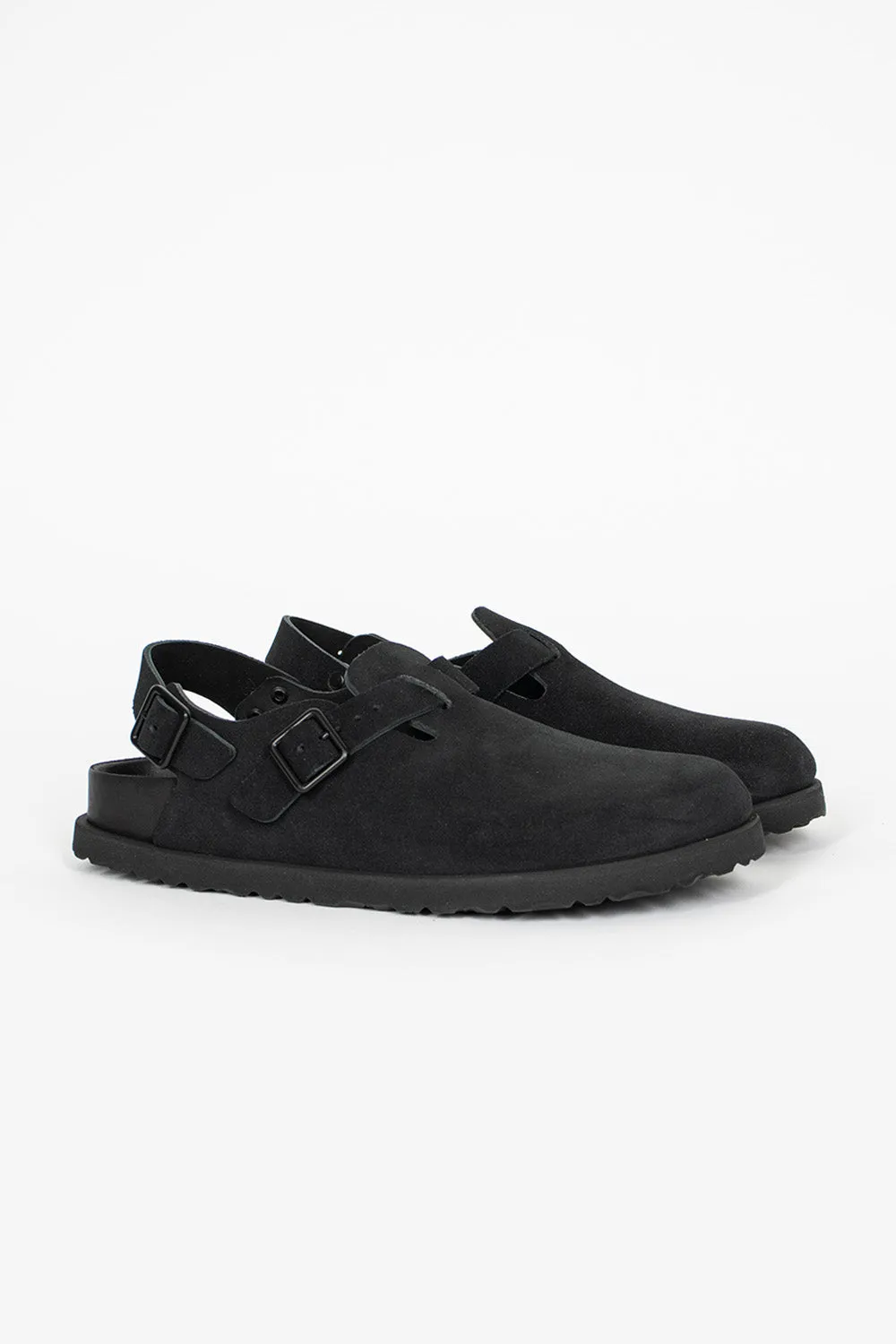 Tokio Suede Clog Black Waterproof Daily Walk Comfortable fit