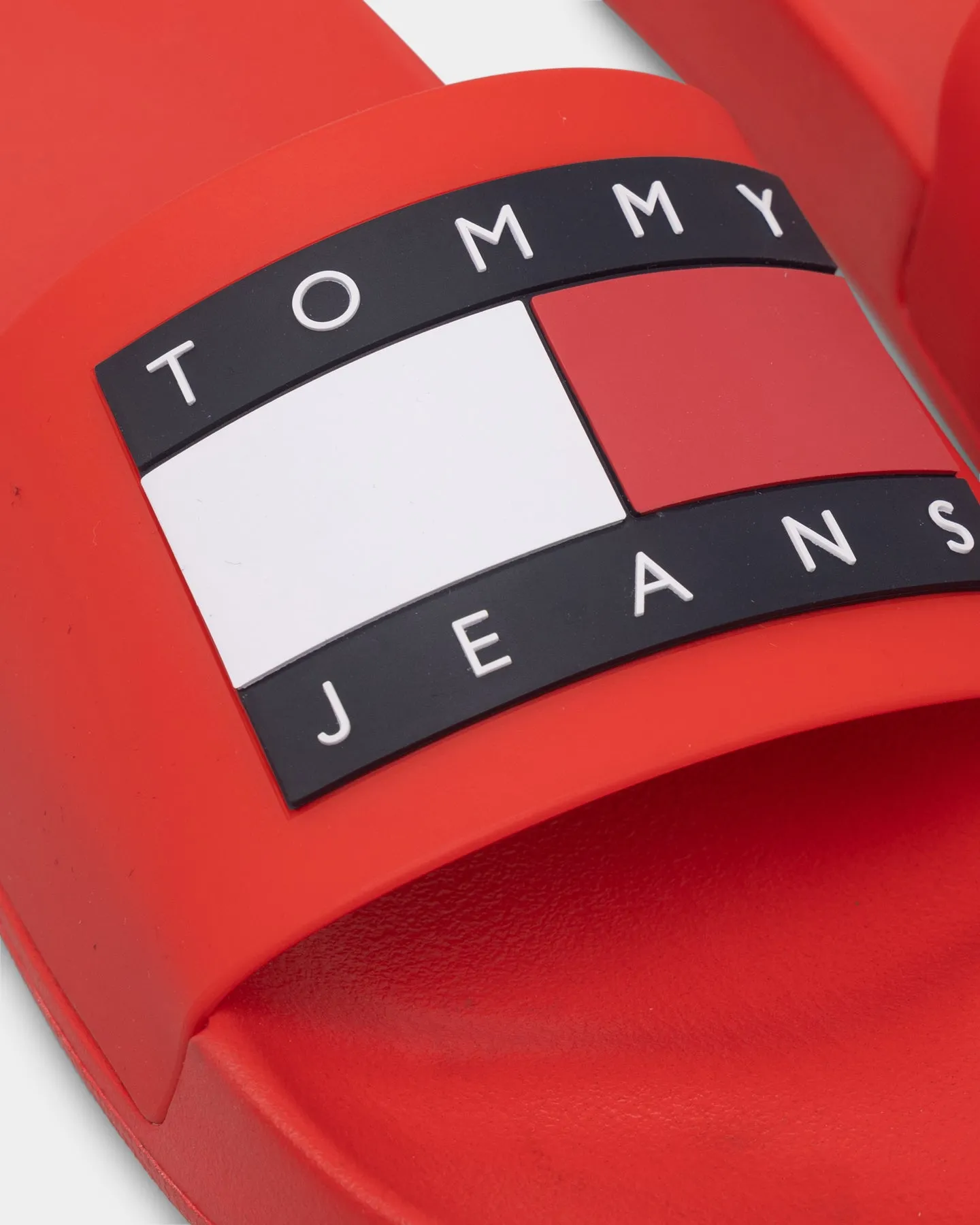 School Style Digital Run Tommy Jeans Essential Contoured Pool Slides Deep Crimson