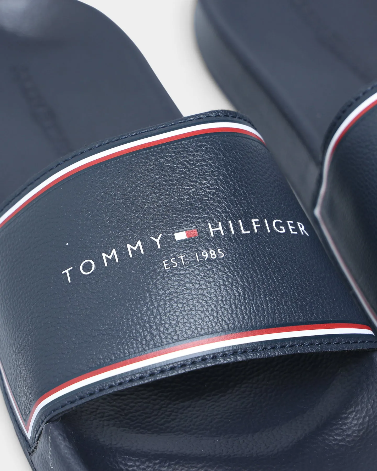 Tommy Jeans Logo Strap Pool Slide Desert Sky Quality Teen Edge