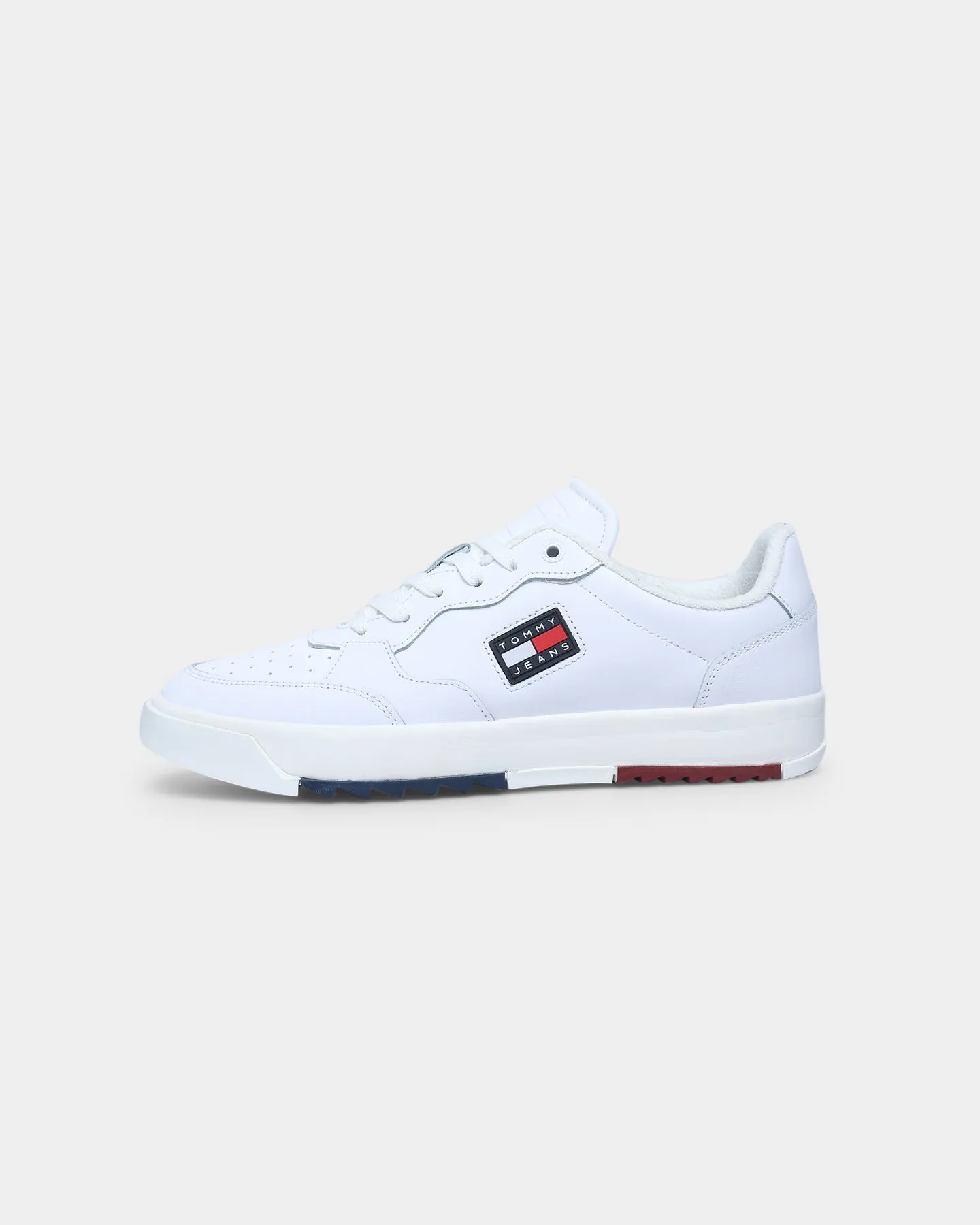 Tommy Jeans TJ Basket Leather Trainers White Season Ease