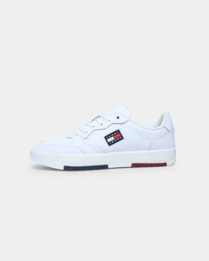 Tommy Jeans TJ Basket Leather Trainers White Season Ease