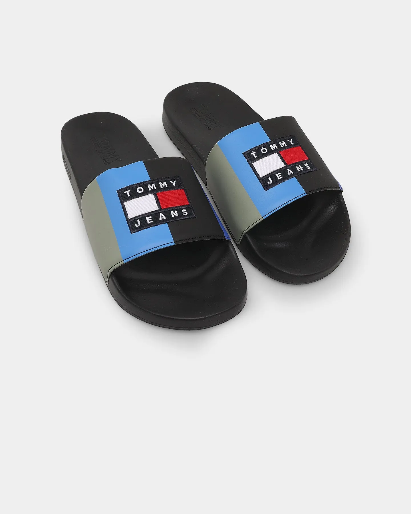 Skin Fresh Tommy Jeans TJ Block Archive Pool Slides Black