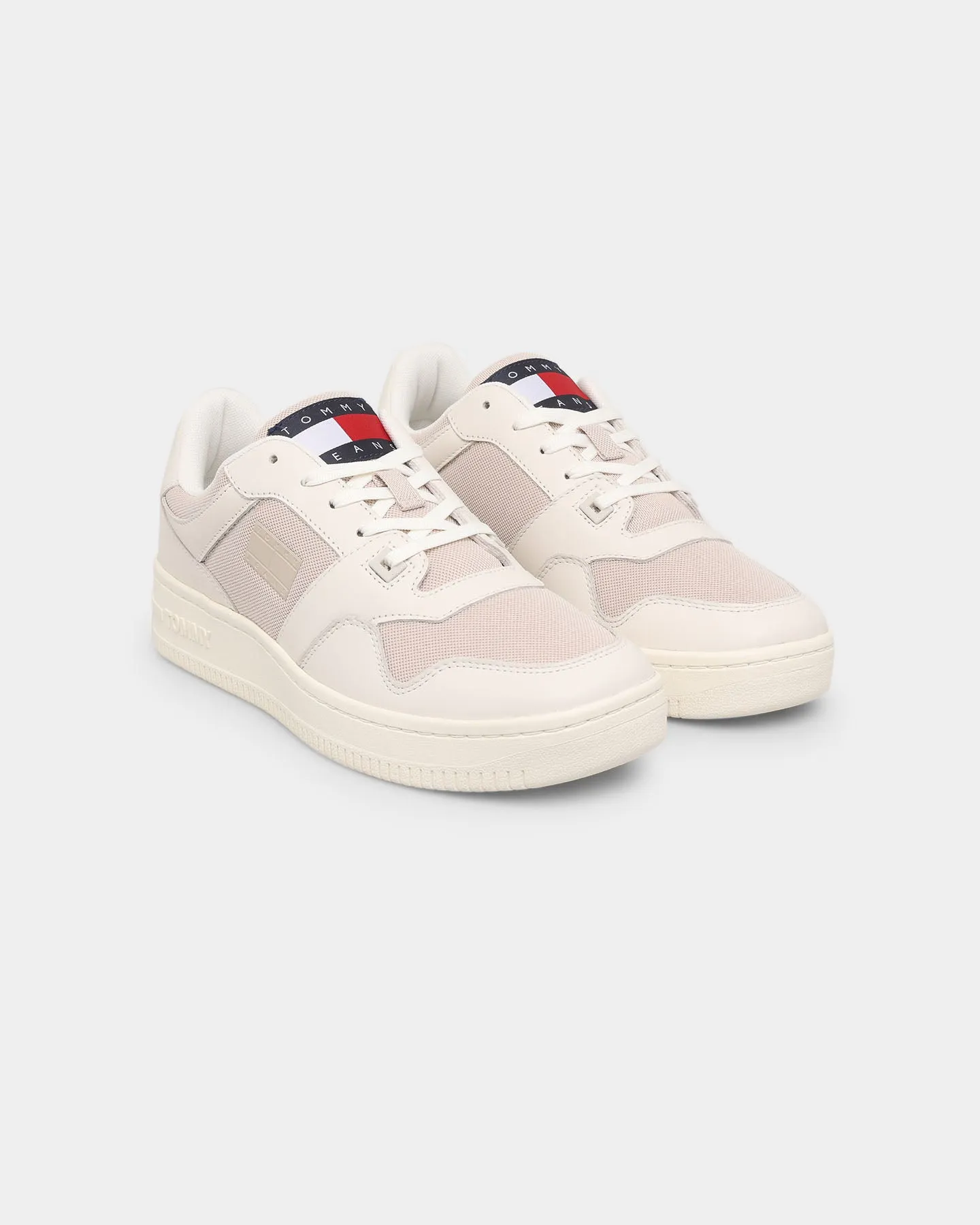 Tommy Jeans TJ Mix Basket Shoes Ivory Family Time Sweat Resistant Standing Workers