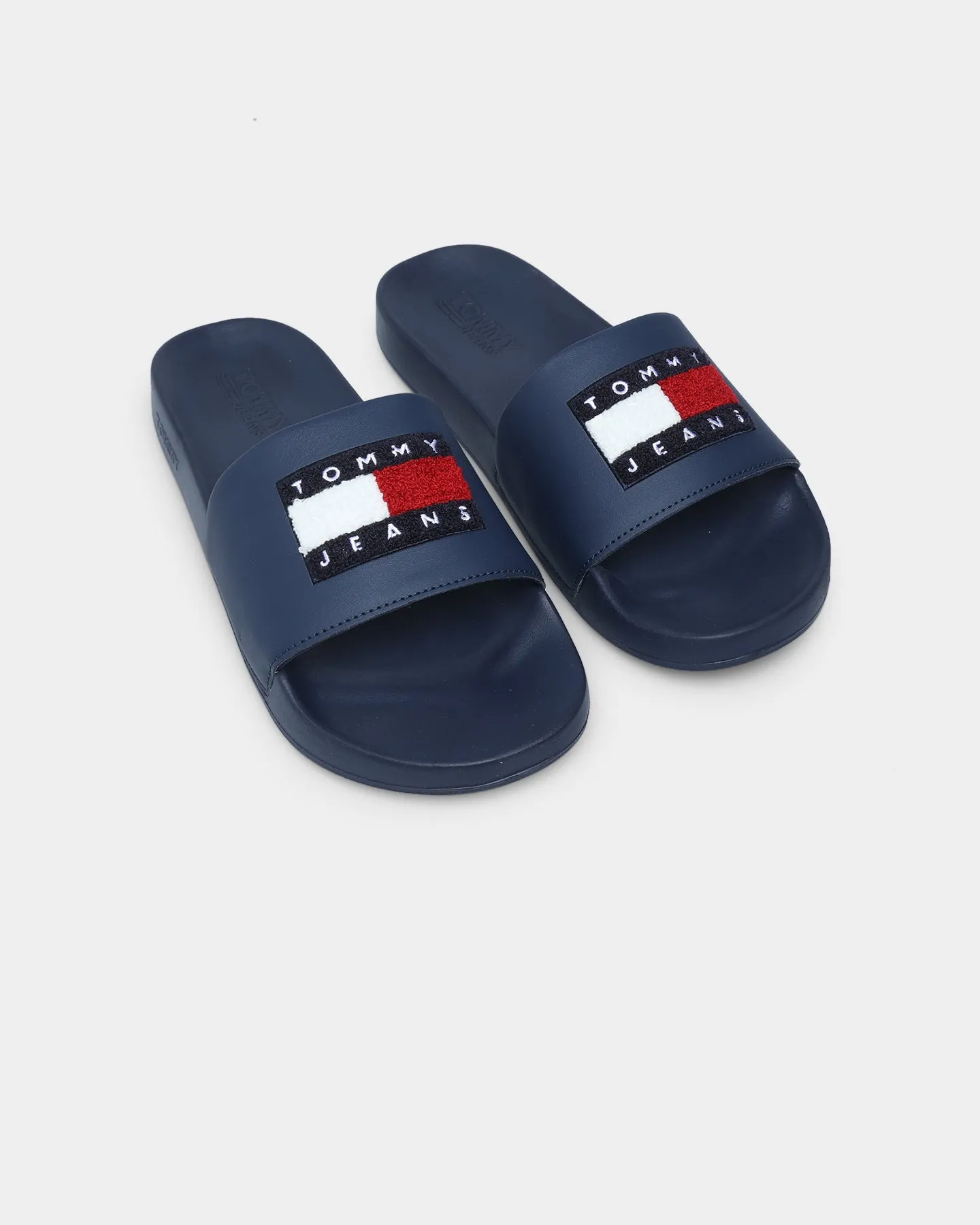 Cushioned Insole Tommy Jeans Towelling Flag Pool Slides Twilight Navy