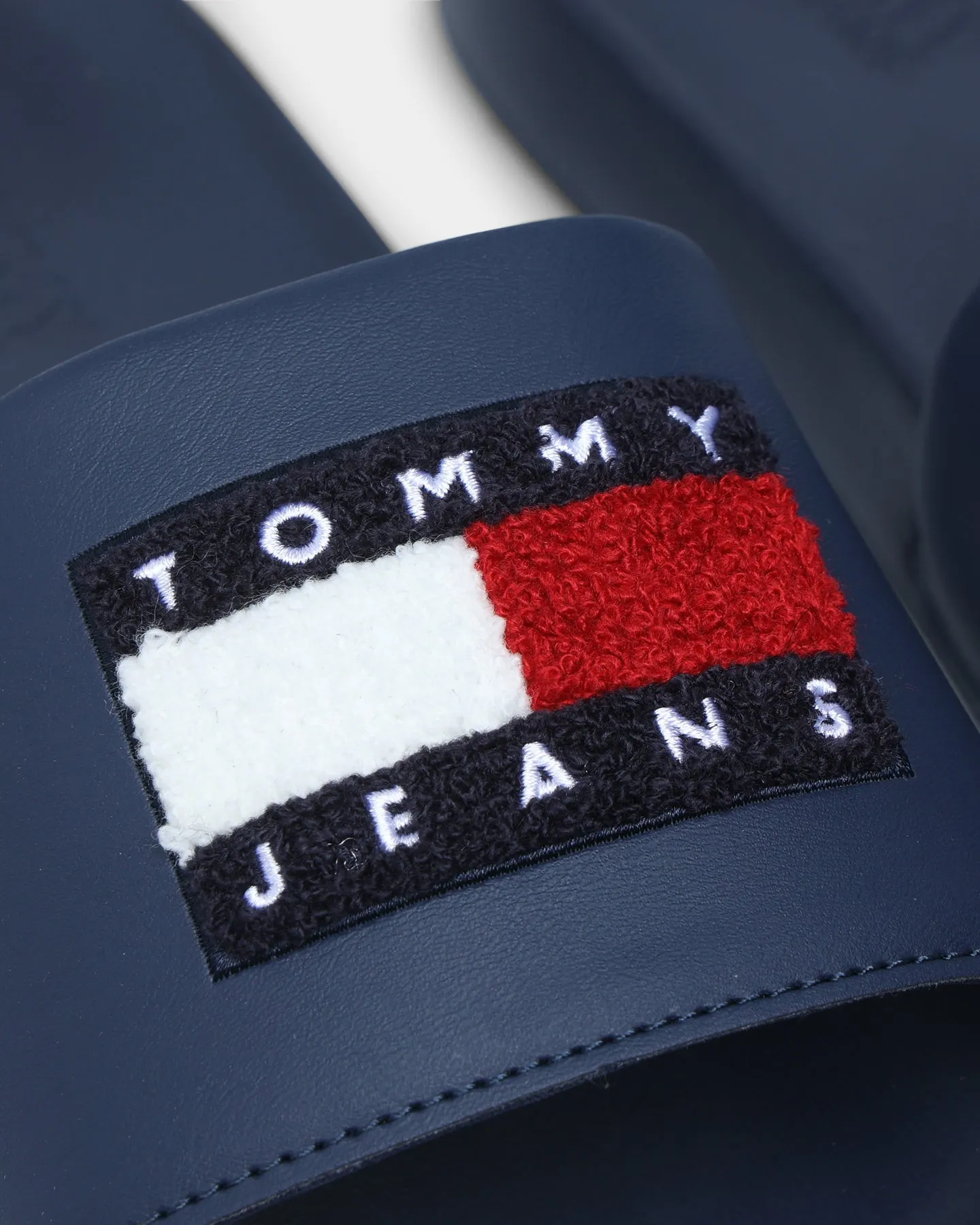 Royal Mood Tommy Jeans Towelling Flag Pool Slides Twilight Navy