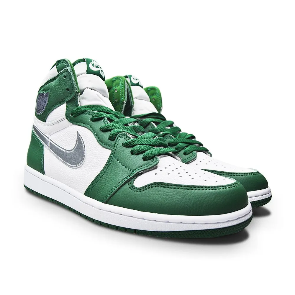 Sneakers Arch Support Adaptive Lacing Mens Nike Air Jordan 1 Retro High OG - DZ5485 303  - Gorge Green Metallic Silvr