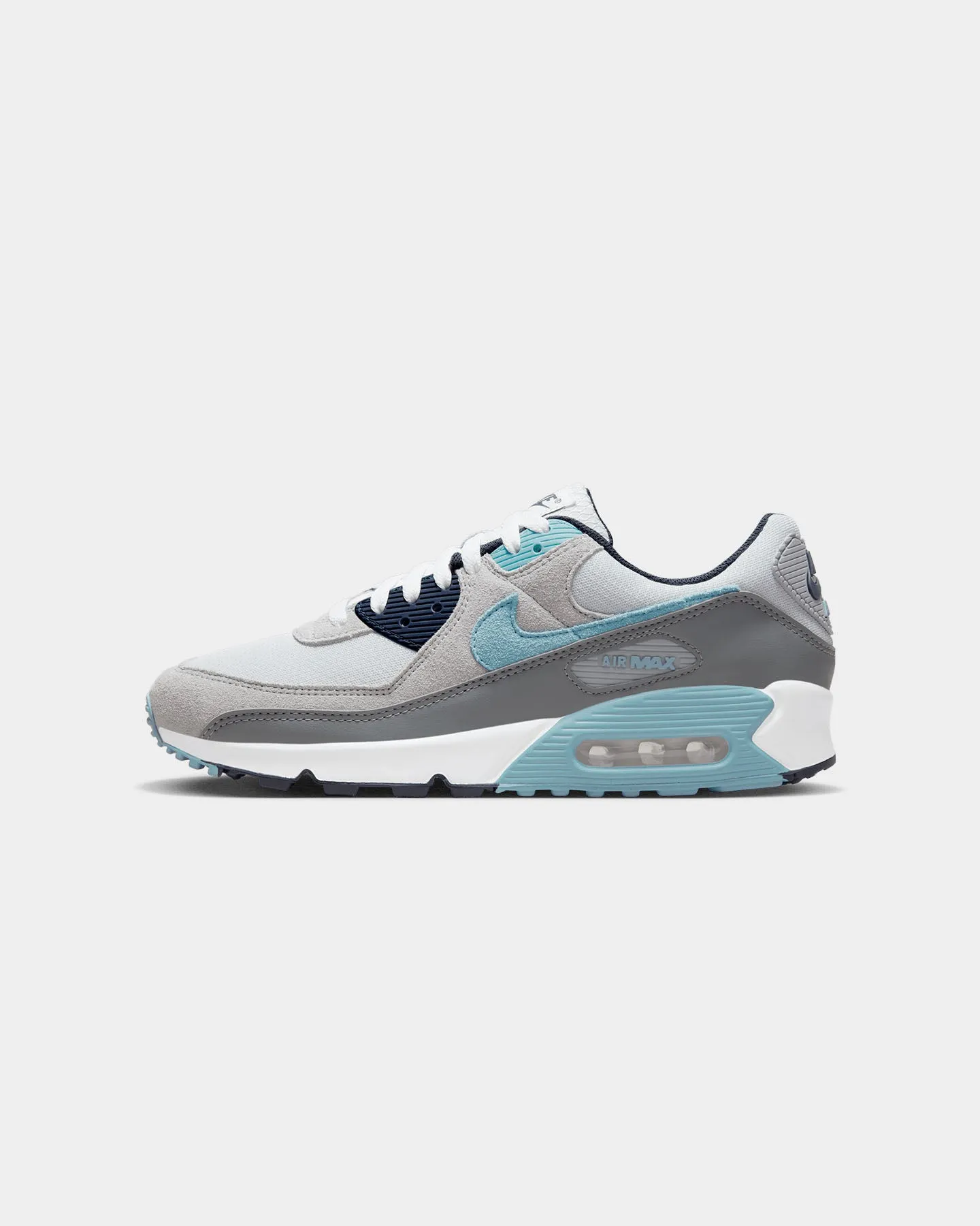Nike Air Max 90 Pure Platinum/Worn Blue-Obsidian Cool Interior Enhanced Stability