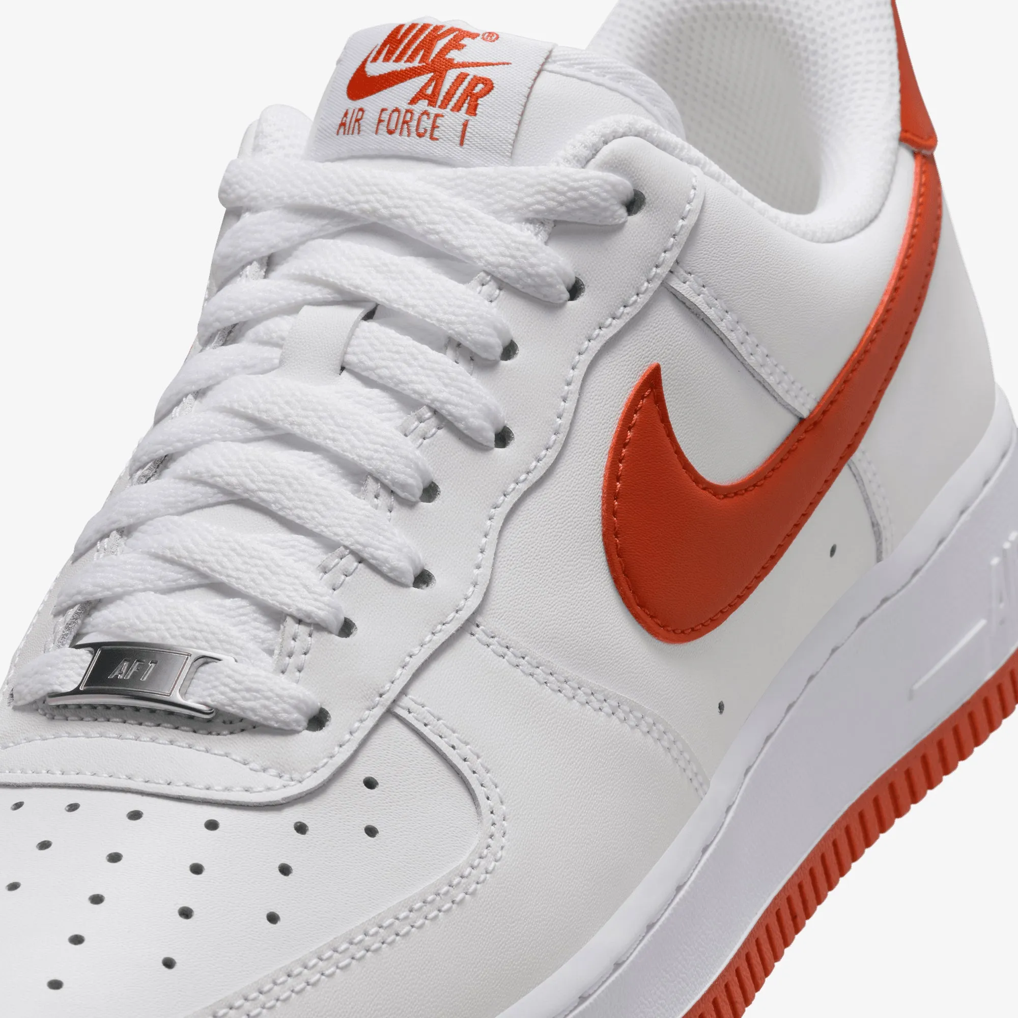Low Top Profile Minimalist Edge NIKE | AIR FORCE 1 '07 { WHITE/DRAGON RED-WHITE
