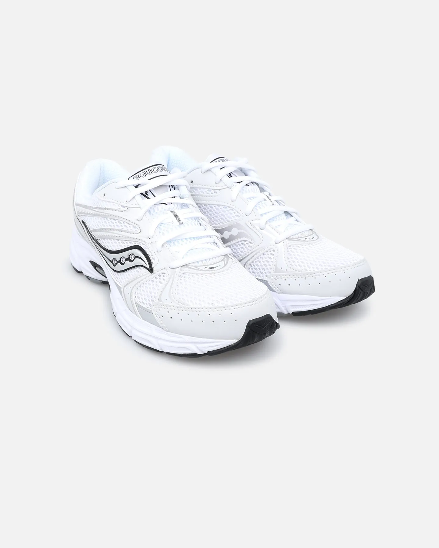 Saucony Ride Millennium White/Silver Shine Silver Leather Upper