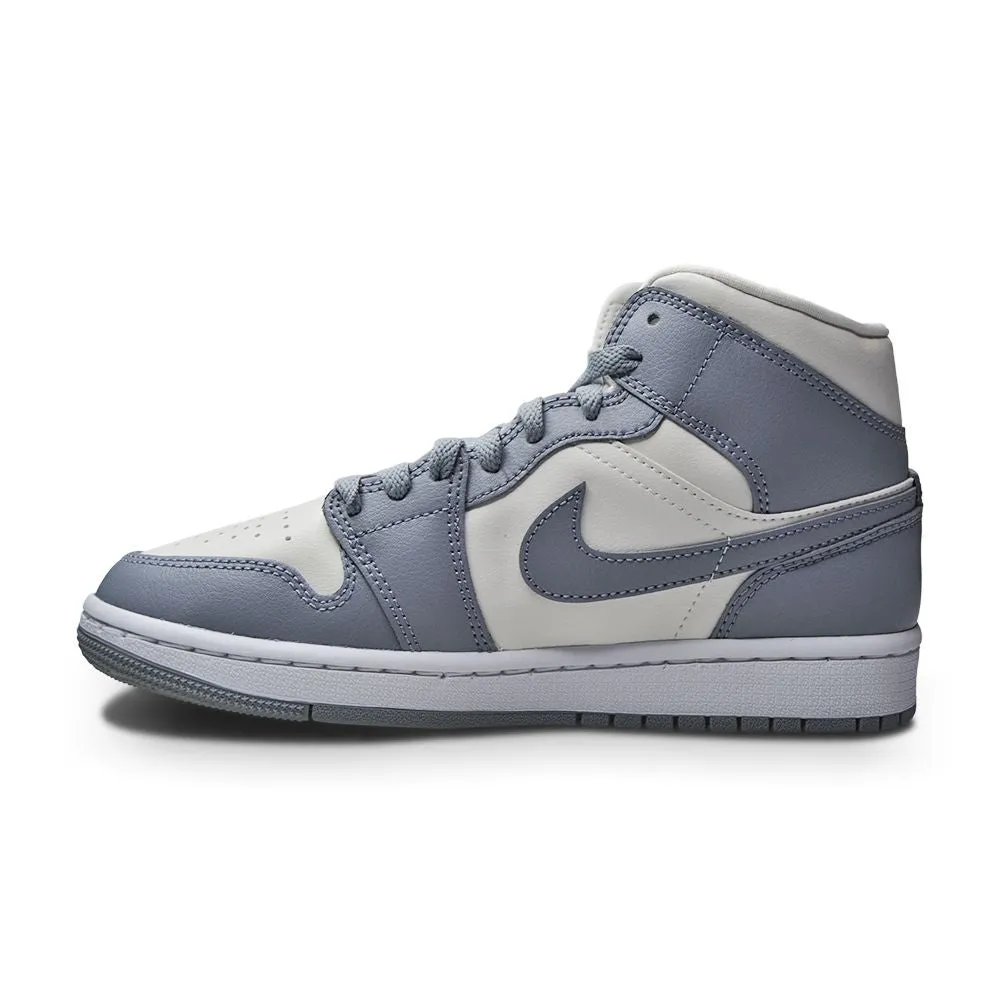 Womens Nike Air Jordan 1 Mid - BQ6472 115 - Sail Stealth White Speed Fit