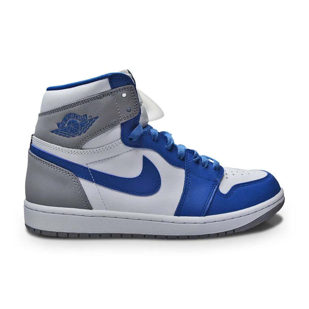 Quick Flex Mens Nike Air Jordan 1 Retro High OG - DZ5485 410 - True Blue White Cement Grey