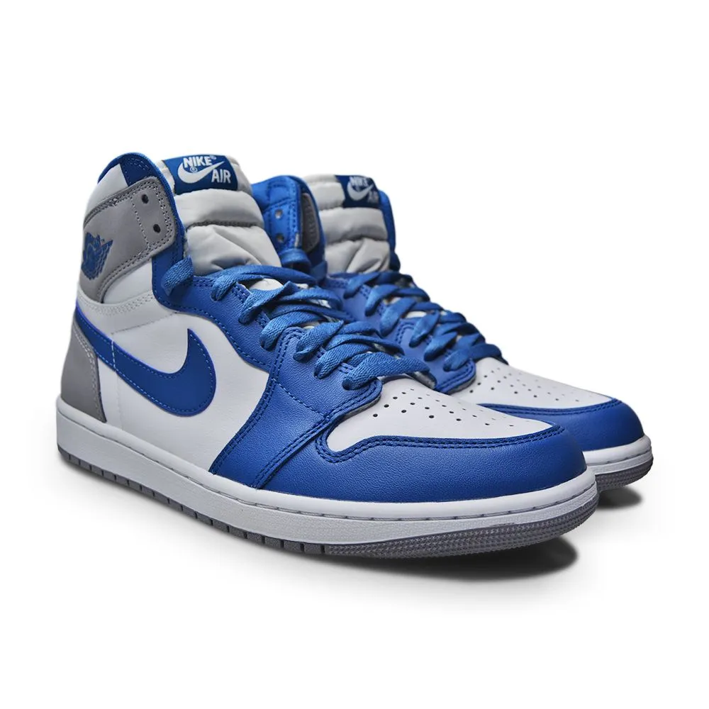 Grip Zone Focus Bounce Back Outsole Design Mens Nike Air Jordan 1 Retro High OG - DZ5485 410 - True Blue White Cement Grey