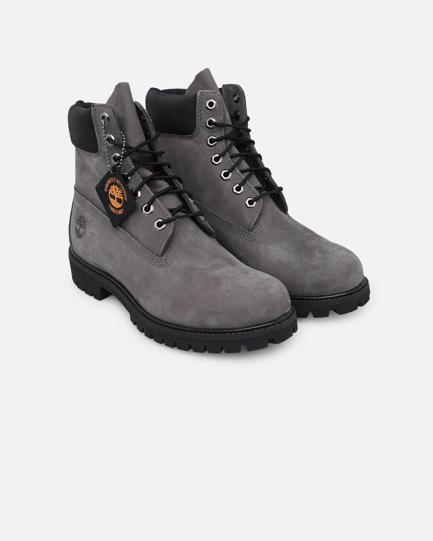 Timberland 6-Inch Premium Boot Medium Grey Nubuck Easy Flow Hiking Mood