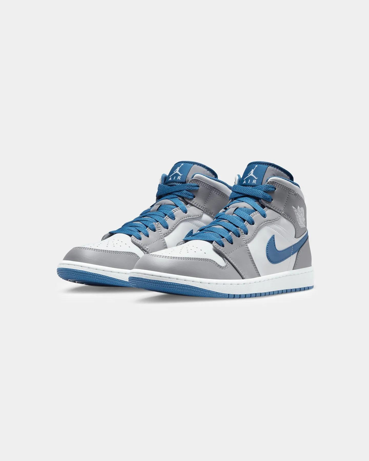 Soft Lining Jordan Air Jordan 1 Mid "True Blue" Cement Grey/White-Blue