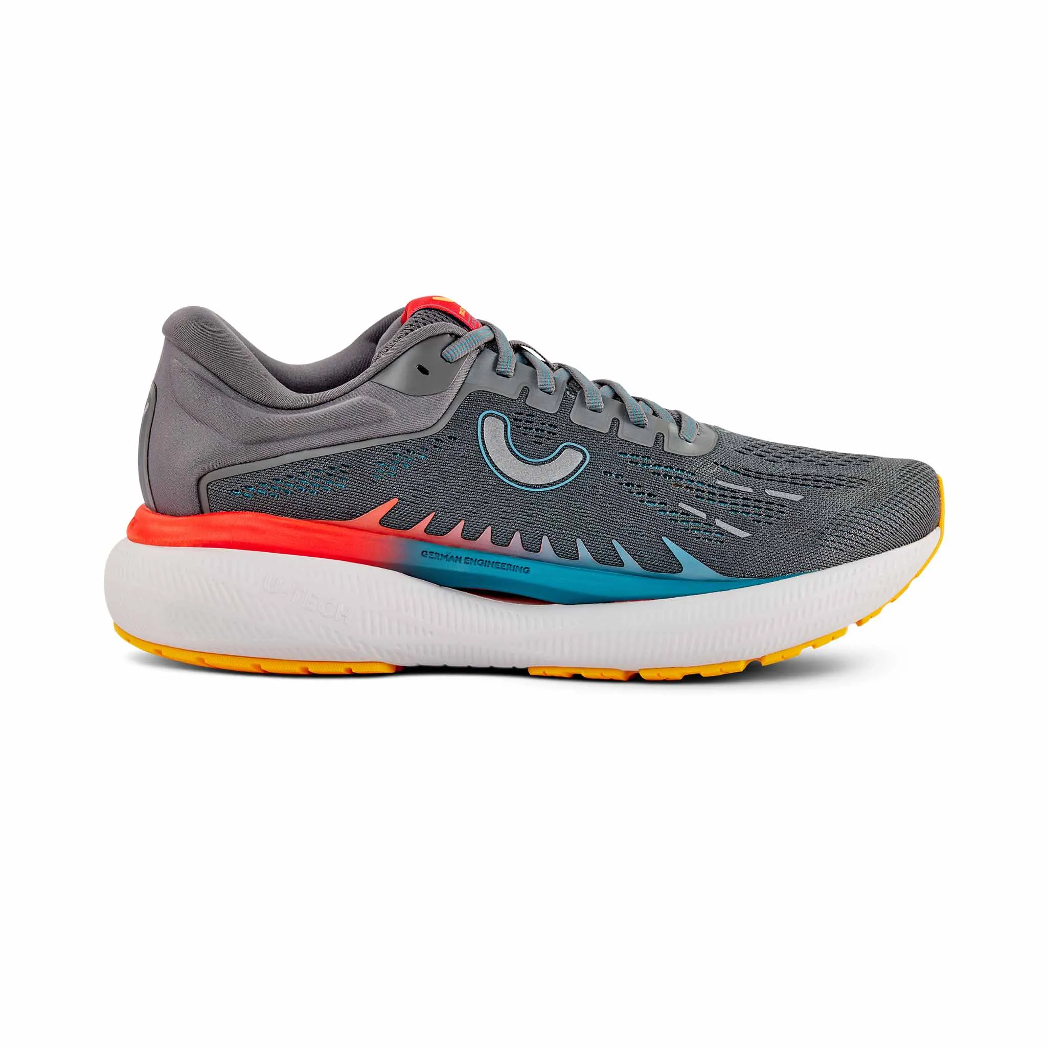 Neutral Colors True Motion | Men's U-Tech Aion 3 Running Shoes - Castlerock/Orange.com/Tahitian Tide