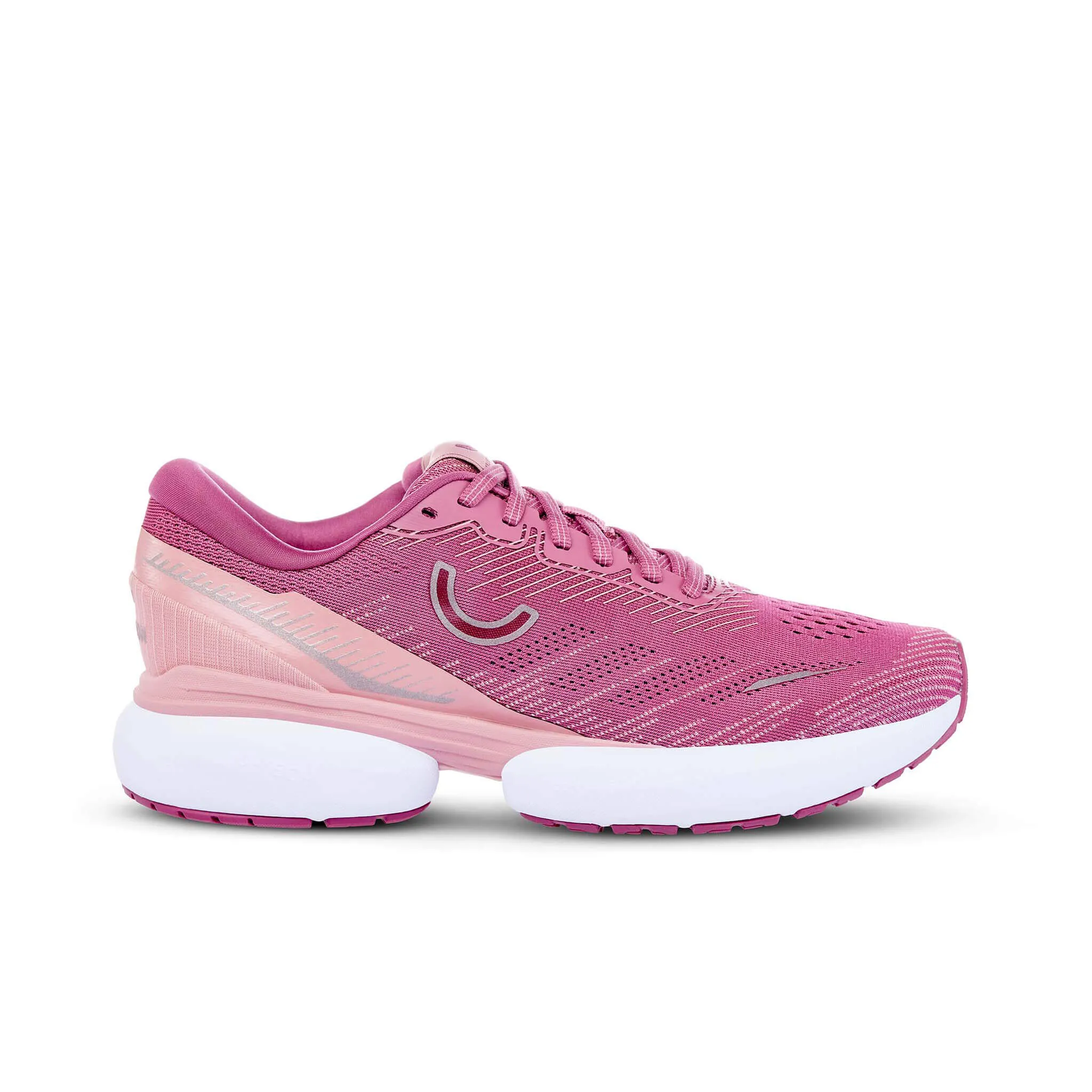 True Motion | Women's U-Tech Nevos 3 Running Shoes - Dry Rose narrow - fit running option Recycled