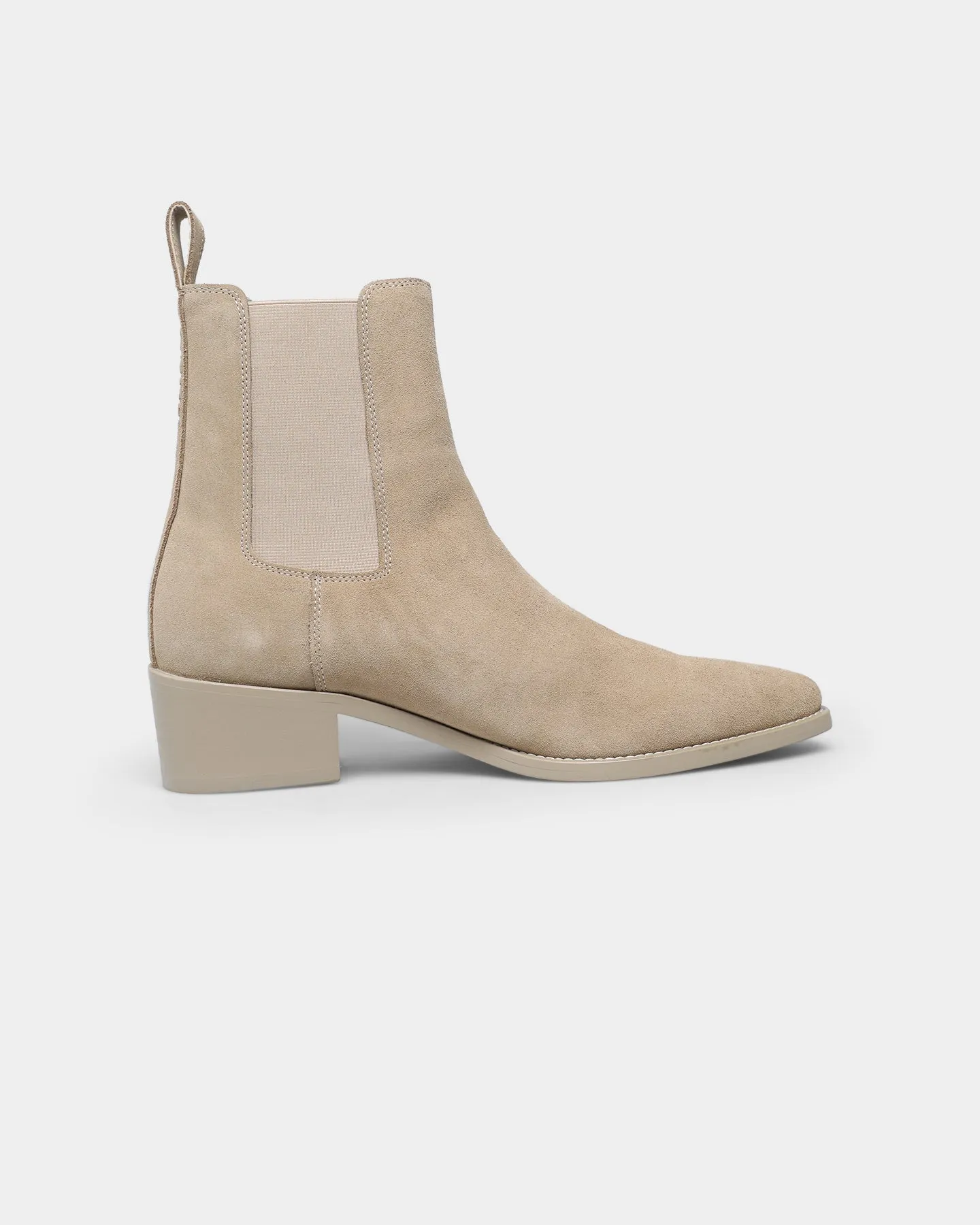 Velvet Rich Saint Morta Nomad Pointy Toe Chelsea Boot Light Stone