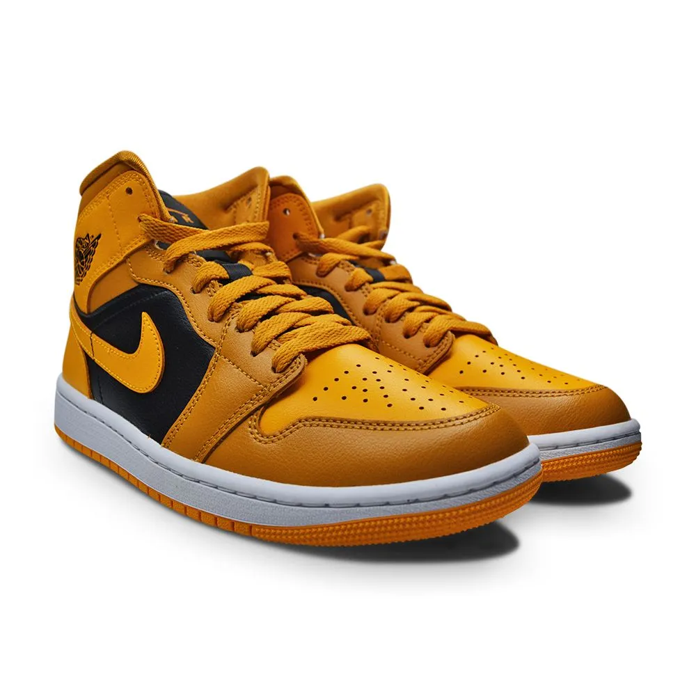 Womens Nike Air Jordan 1 Mid - BQ6472 700 - Chutney Taxi Black White Lightweight Material Light Pack