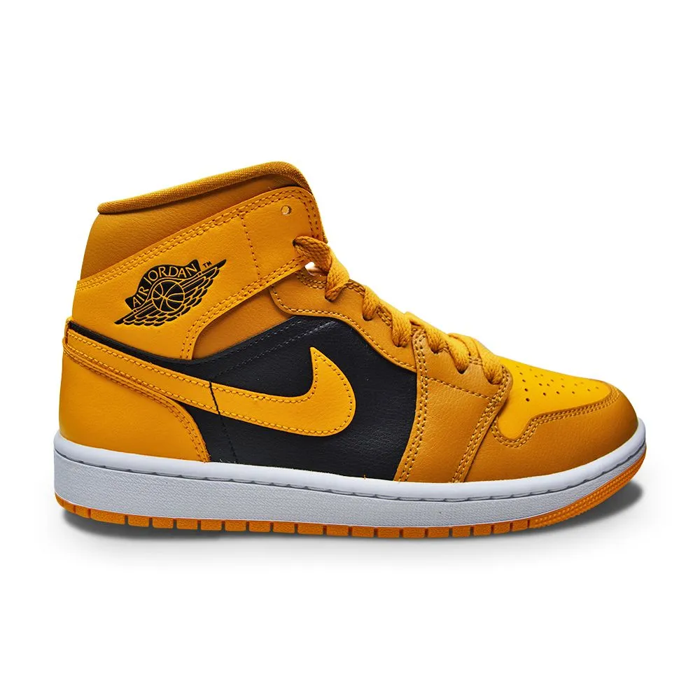 Womens Nike Air Jordan 1 Mid - BQ6472 700 - Chutney Taxi Black White Smooth Sole Slip-Resistant Sole