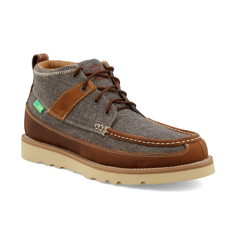 Men's 4in Wedge Sole Boot Dust/Brown Fit Support Clean Lines