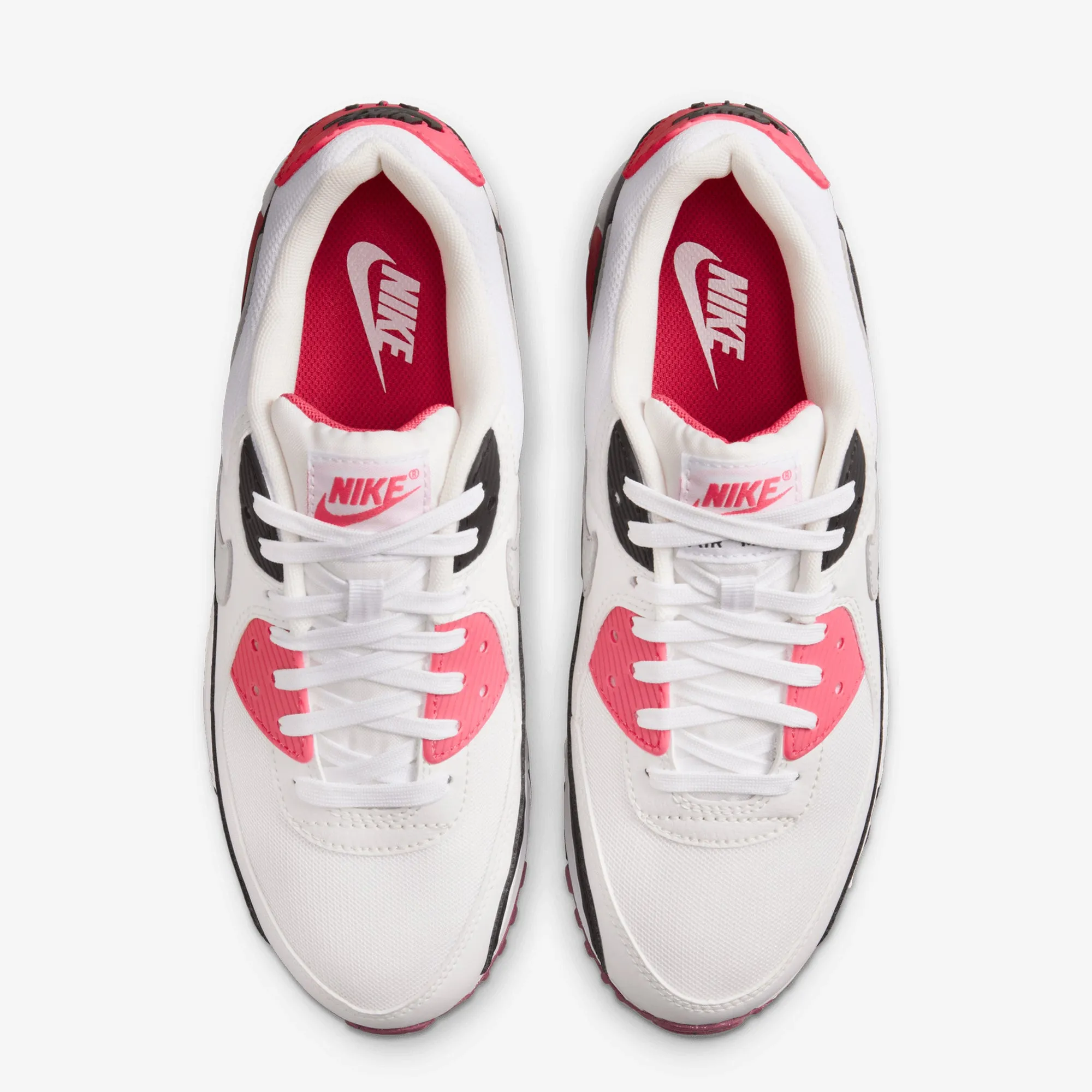 NIKE | AIR MAX 90 { WHITE/LIGHT SILVER-ASTER PINK-BLACK Soft Collar Padding
